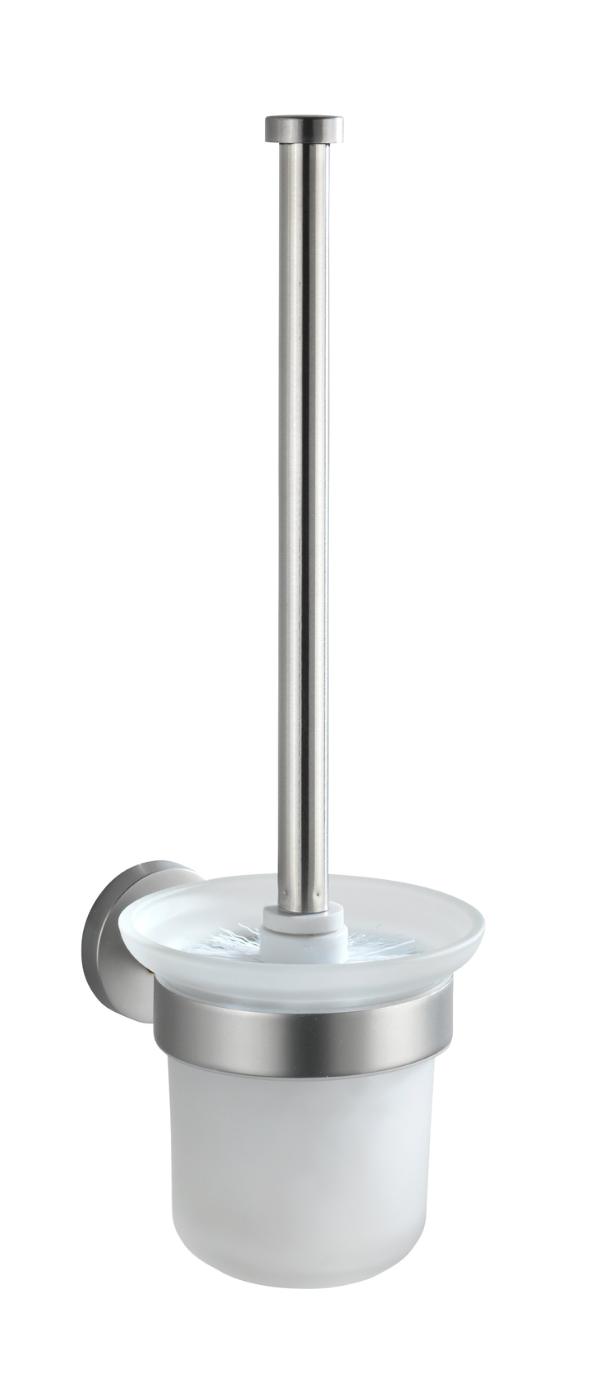 WENKO BOSIO WC-Garnitur, Chrom matt, Edelstahl rostfrei