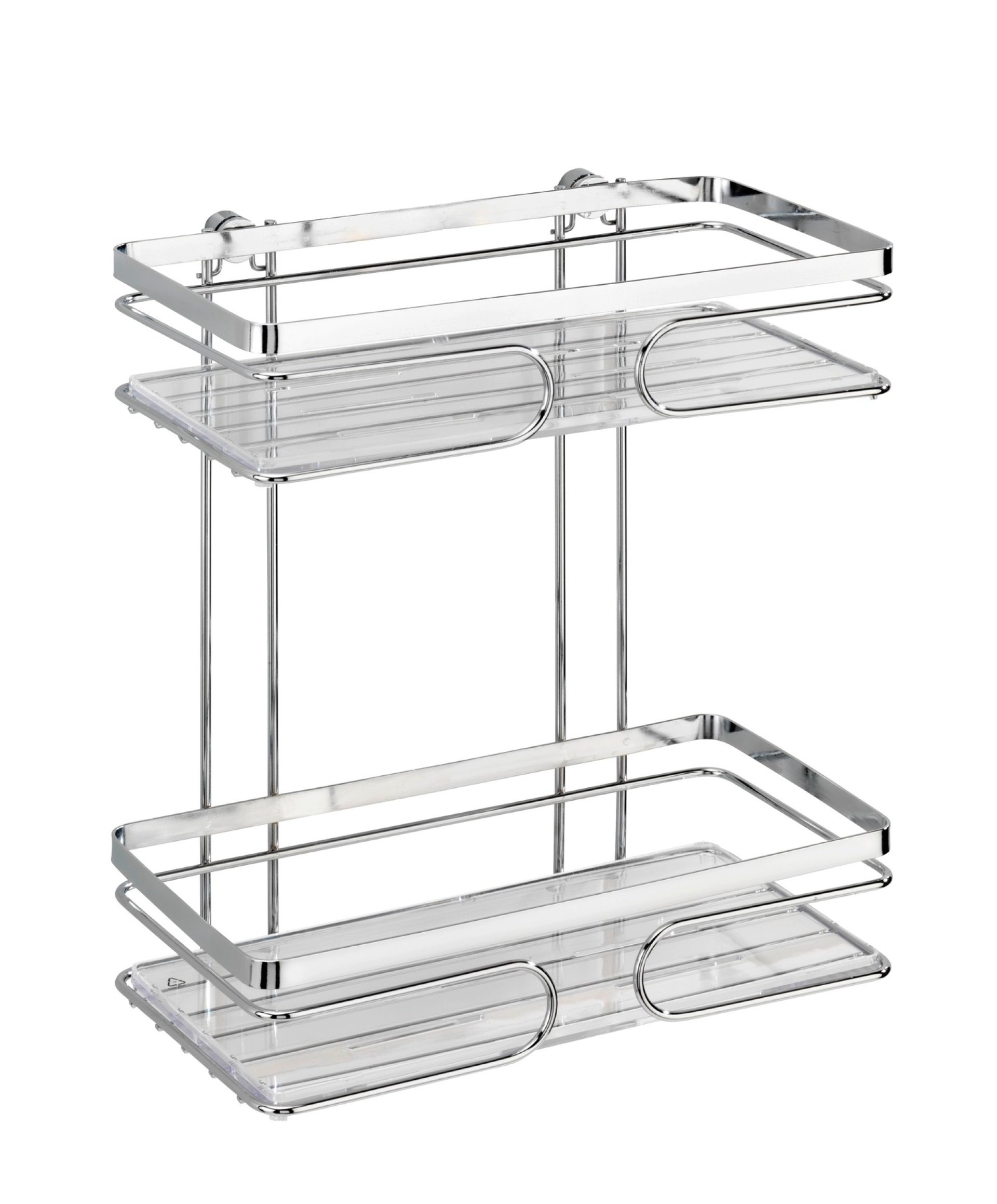 WENKO PREMIUM Duschablage, Chrom, 2 Etagen, Edelstahl rostfrei