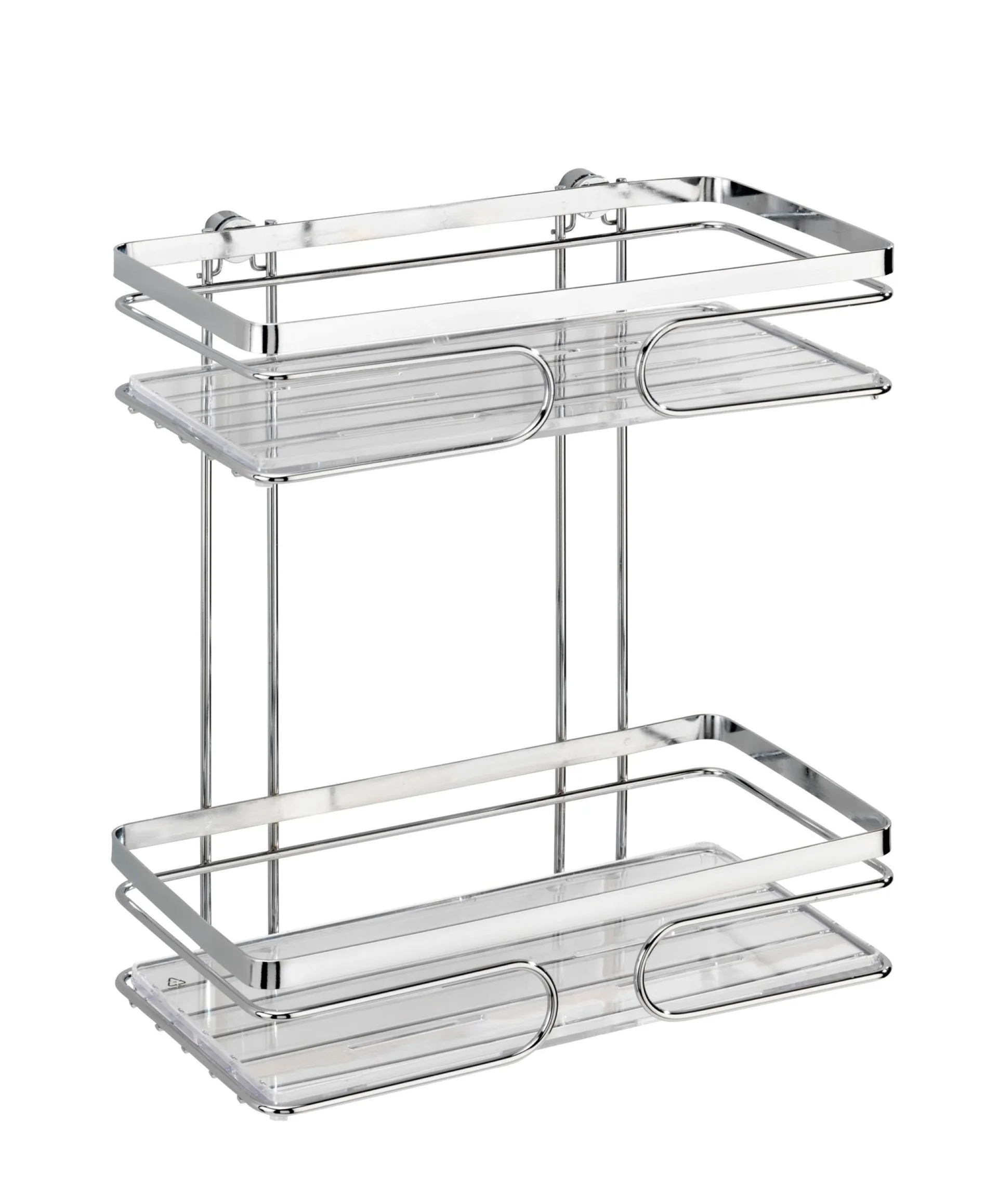 WENKO PREMIUM Duschablage, Chrom, 2 Etagen, Edelstahl rostfrei