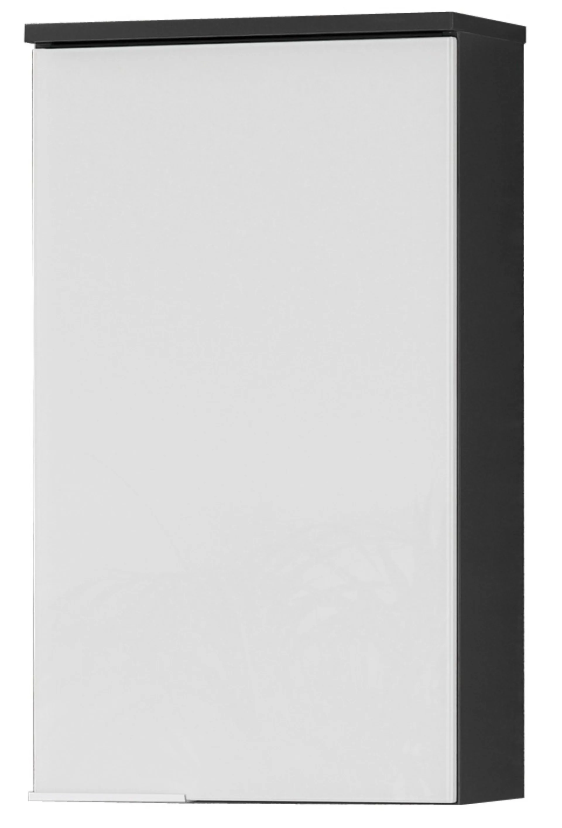 FACKELMANN KARA Hängeschrank 40 cm breit, Weiß/Anthrazit, Türanschlag rechts