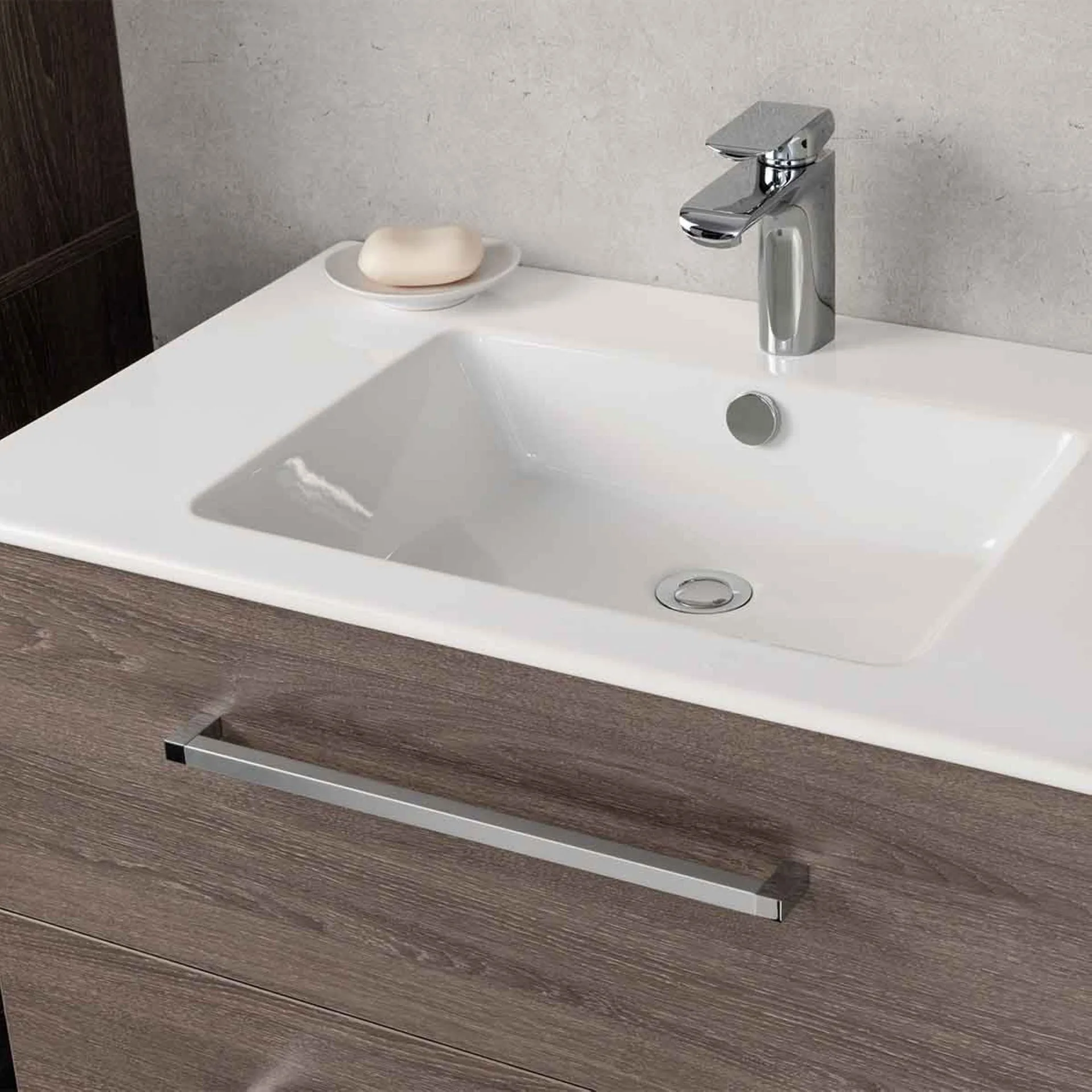 FACKELMANN KERA Waschbecken 81 cm breit, Weiß, Keramik