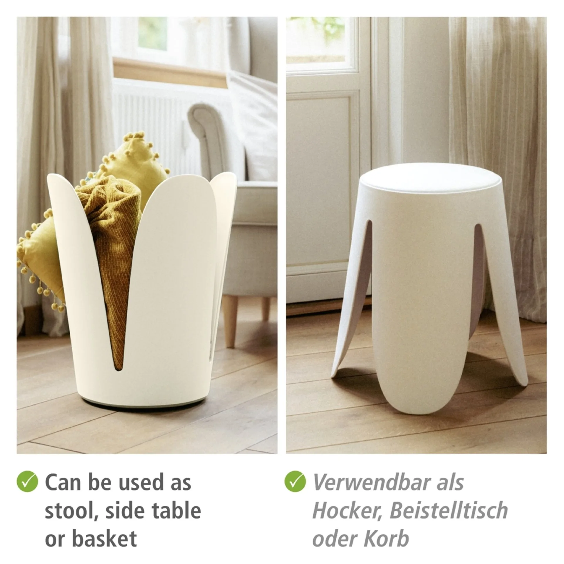 WENKO COMISO Badhocker, Weiß matt