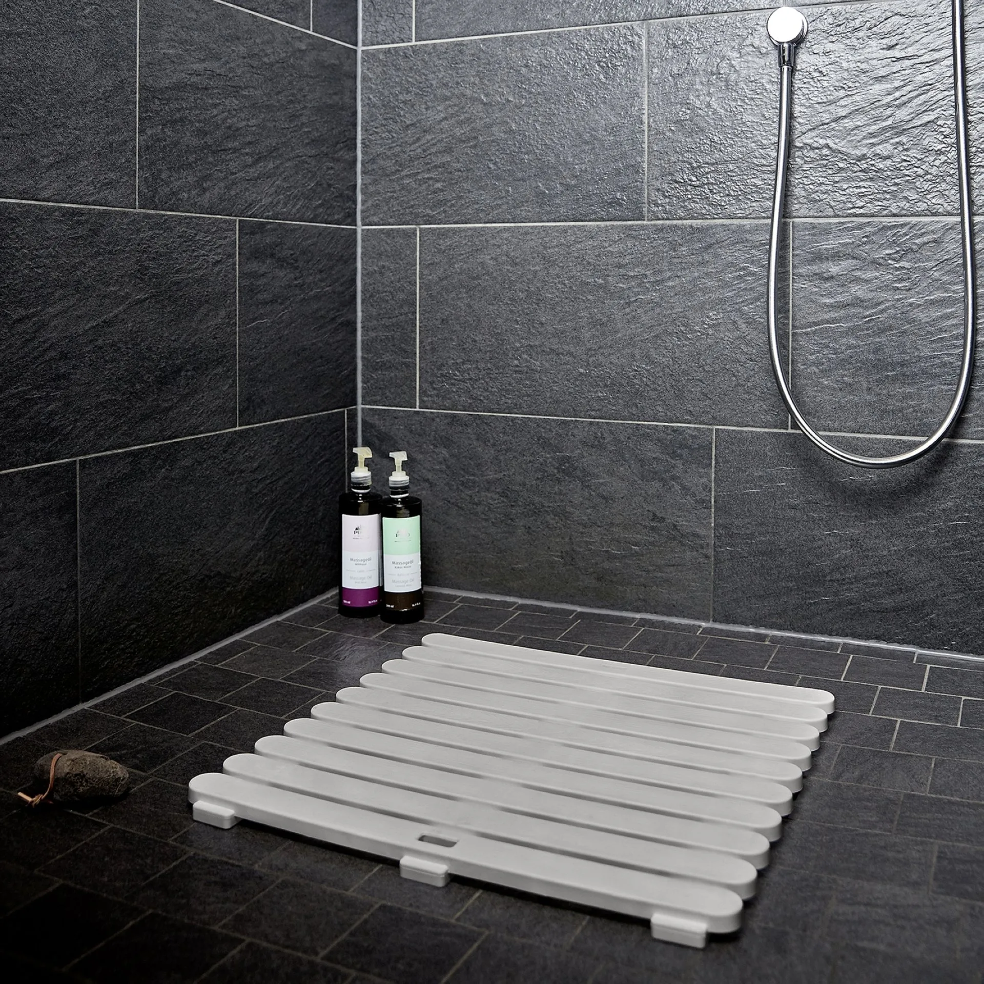 WENKO INDOOR&OUTDOOR Badematte 55 x 55 cm, Beige