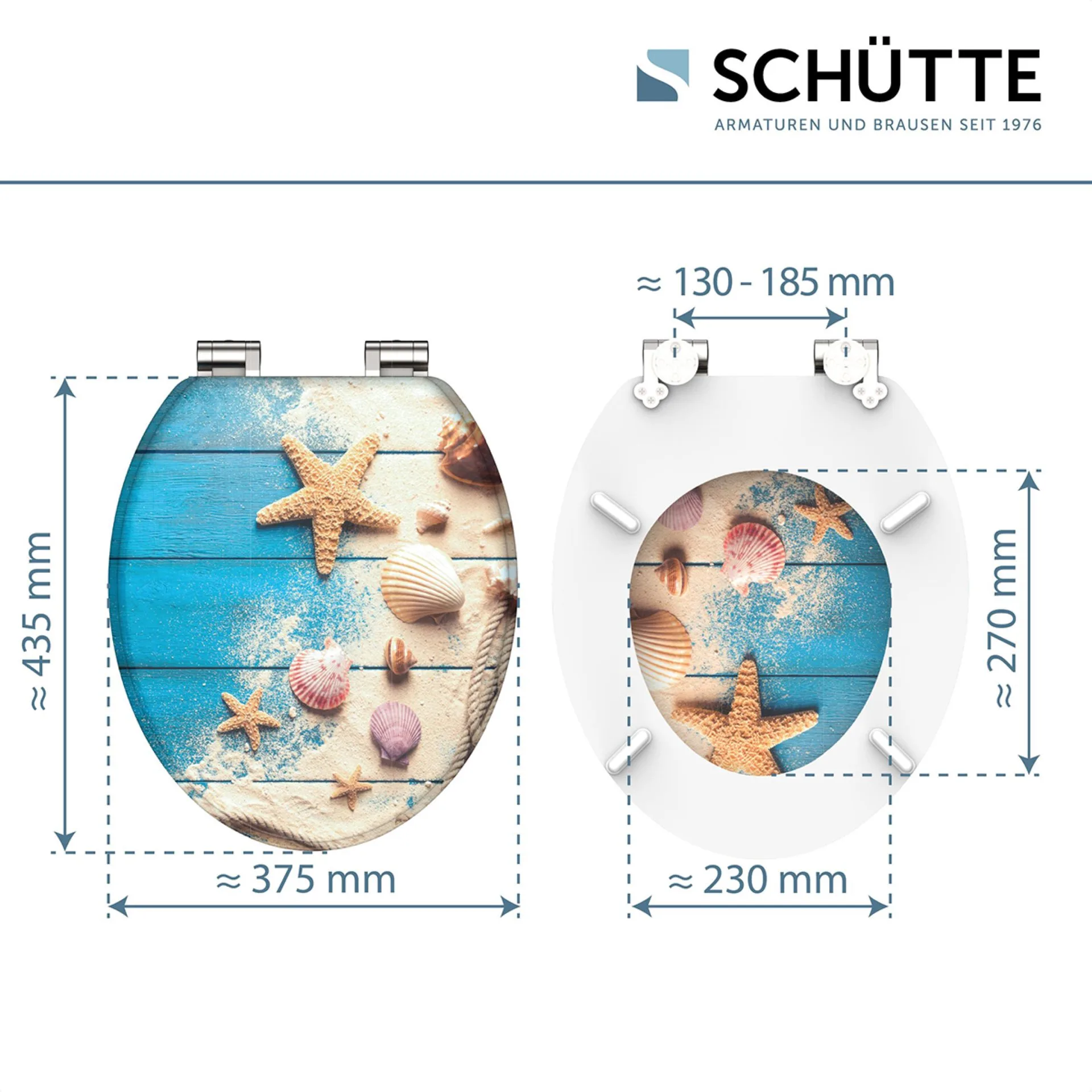 Schütte BEACH AND WOOD WC-Sitz, mit Absenkautomatik