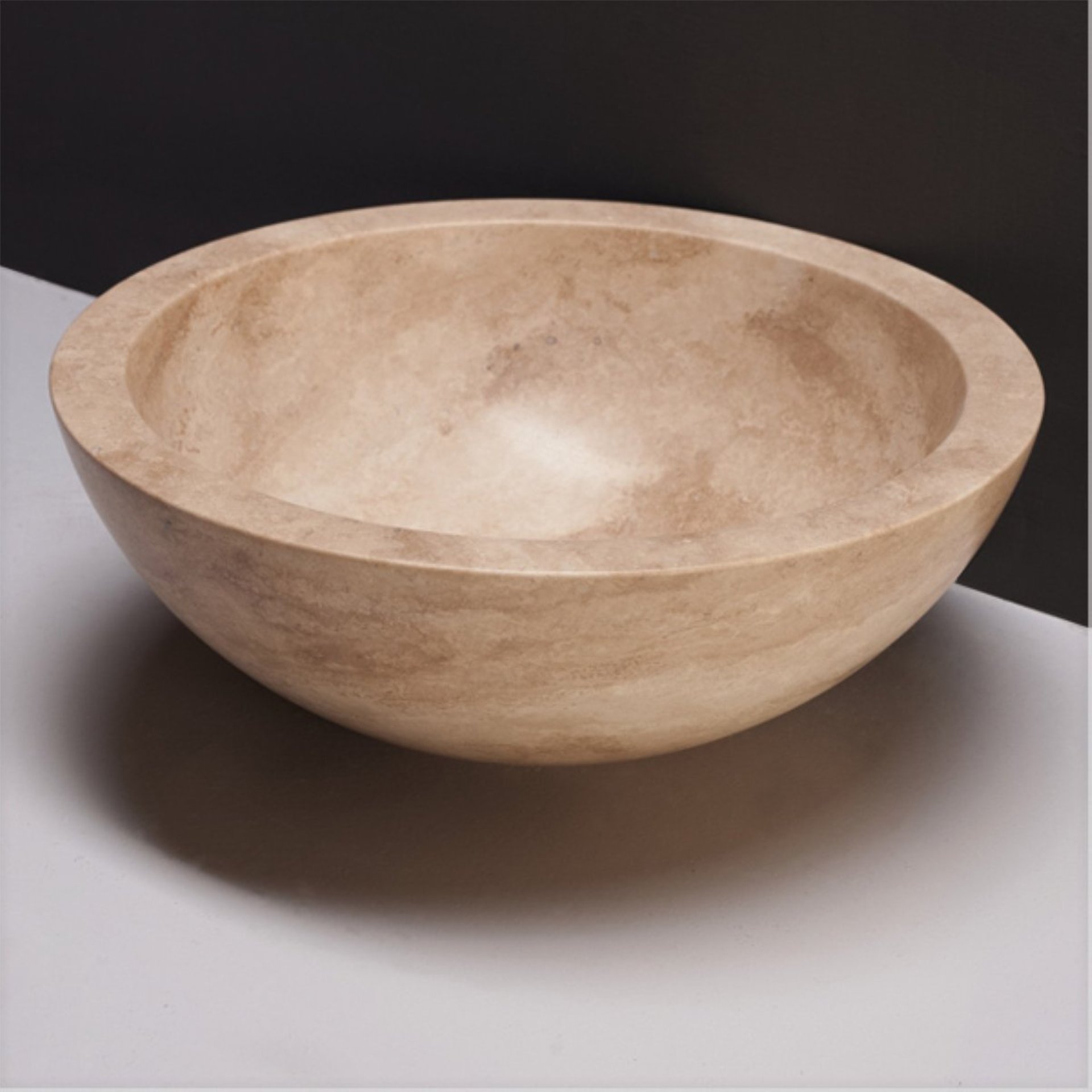 Waschbecken Naturstein ROMA (40 cm) Travertin, 100004