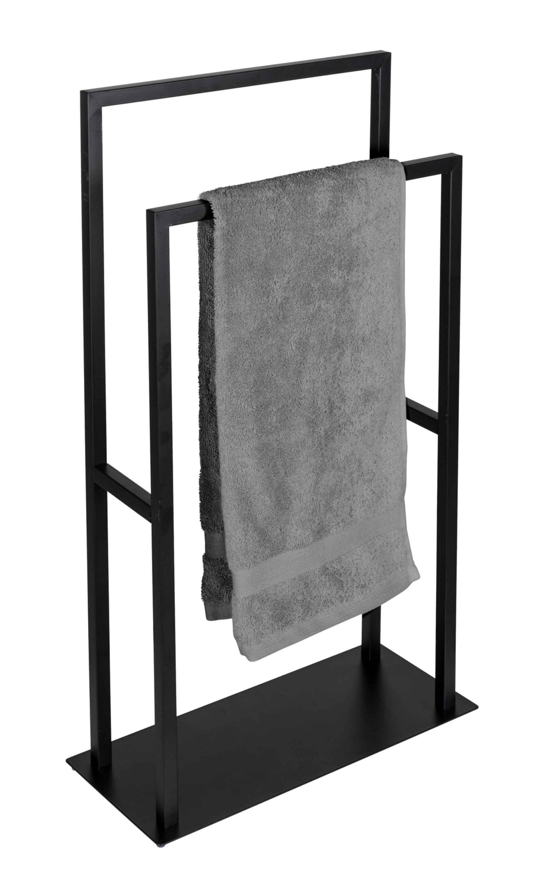 WENKO RIVALTANA Handtuchhalter, Schwarz, Edelstahl, stehend