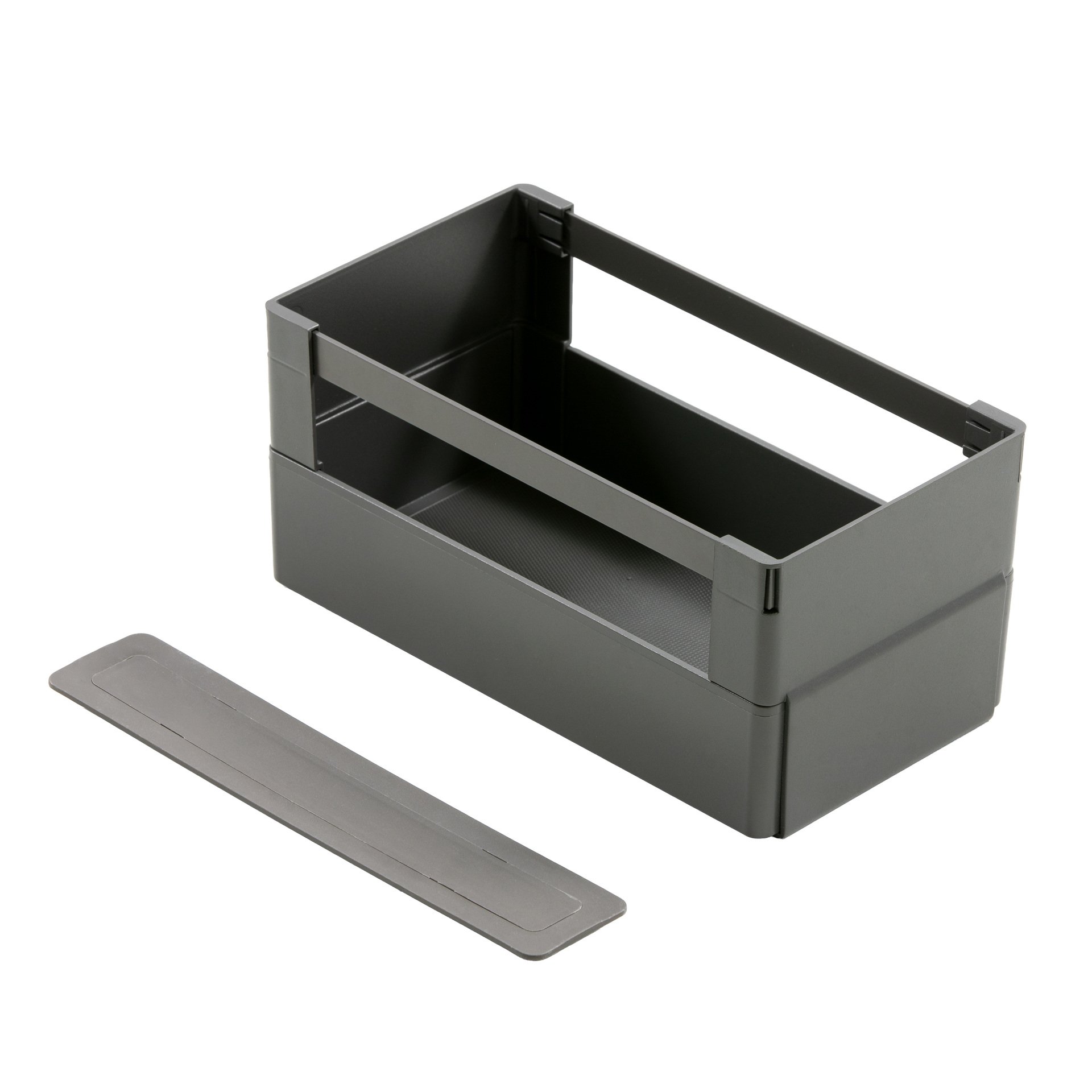FACKELMANN Aufbewahrungsbox 23 cm breit, Anthrazit, für Waschbeckenunterschrank