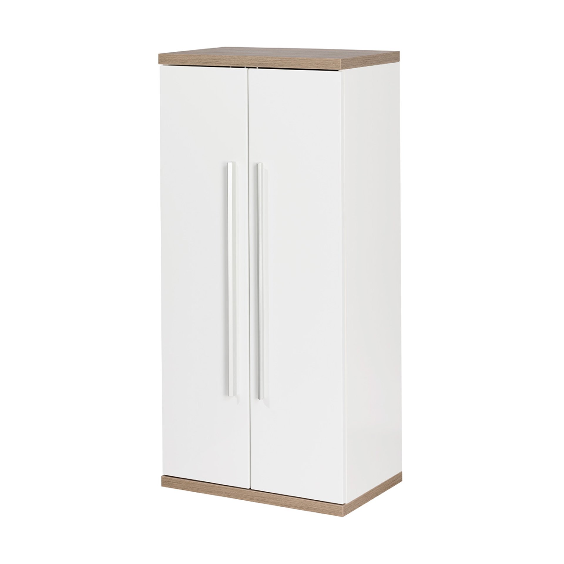 FACKELMANN STANFORD Midischrank 51 cm breit, Weiß/Braun hell