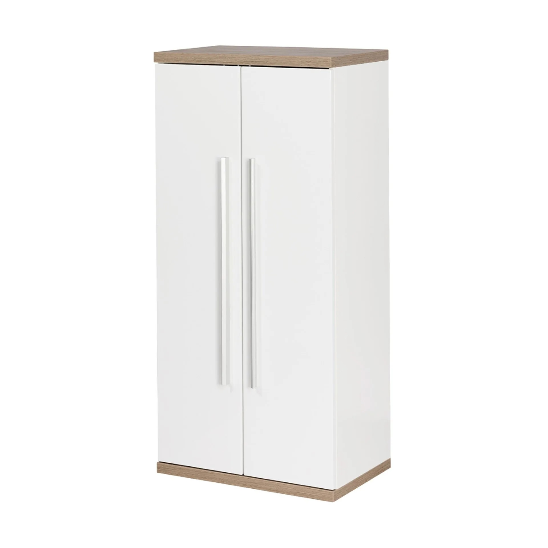 FACKELMANN STANFORD Midischrank 51 cm breit, Weiß/Braun hell