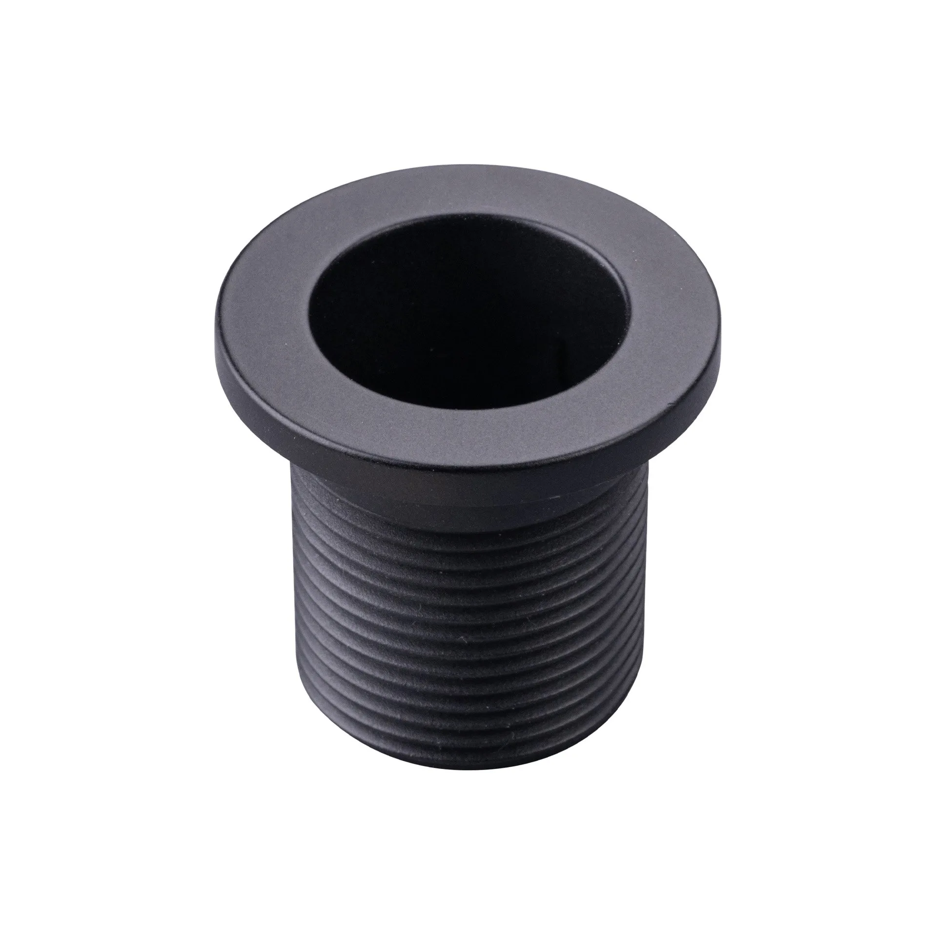 FACKELMANN Rosette für Überlaufloch Ø 2,5 cm, Schwarz matt, zum Schrauben