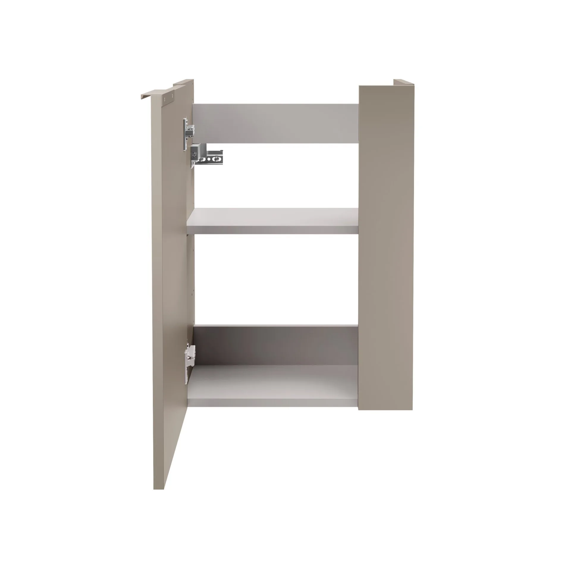 FACKELMANN SBC B.PARIS Waschbeckenunterschrank Gäste WC 45 cm breit, Grau, Türanschlag links
