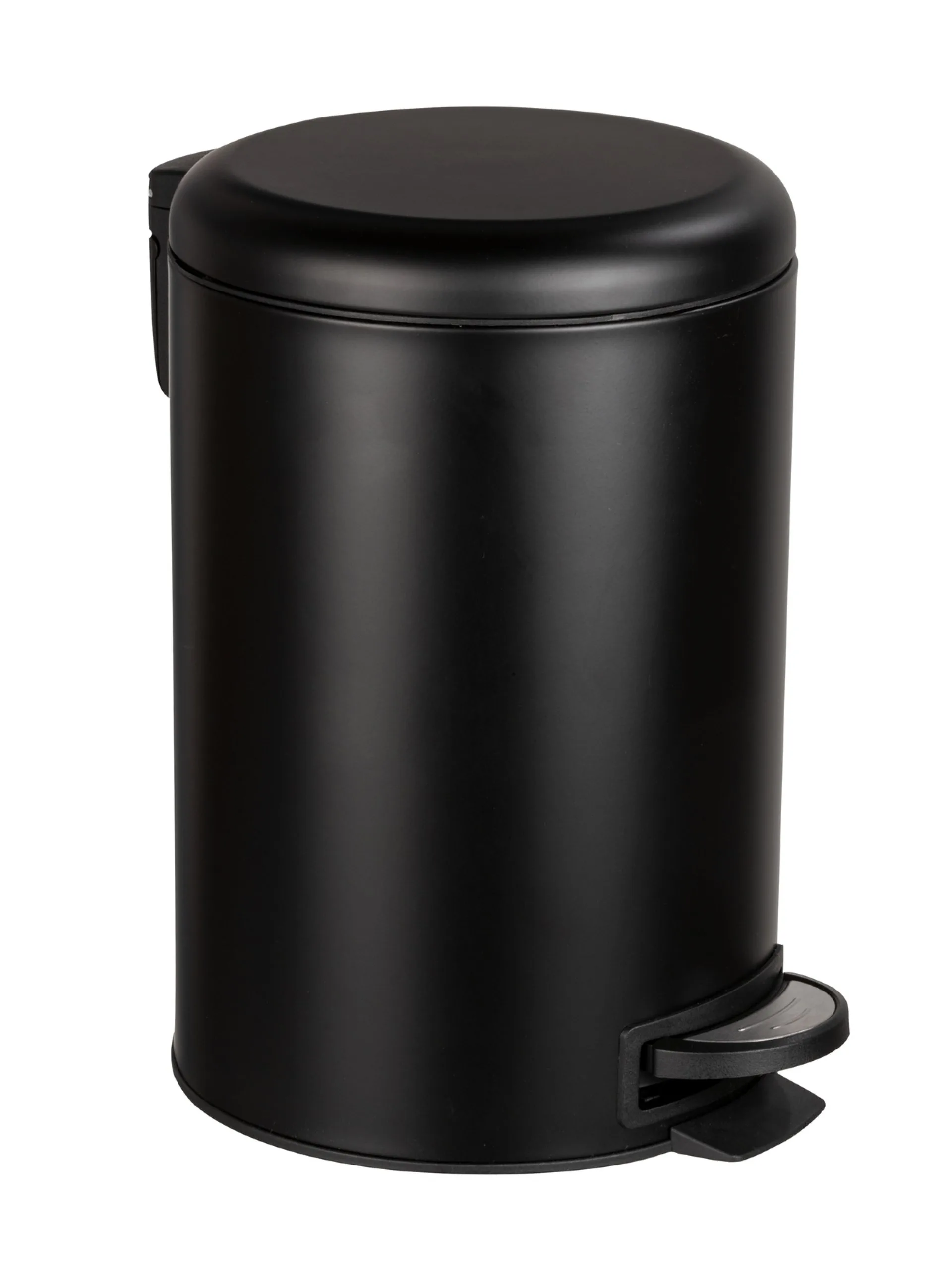 WENKO LEMAN Mülleimer 12 Liter, Schwarz, mit Absenkautomatik