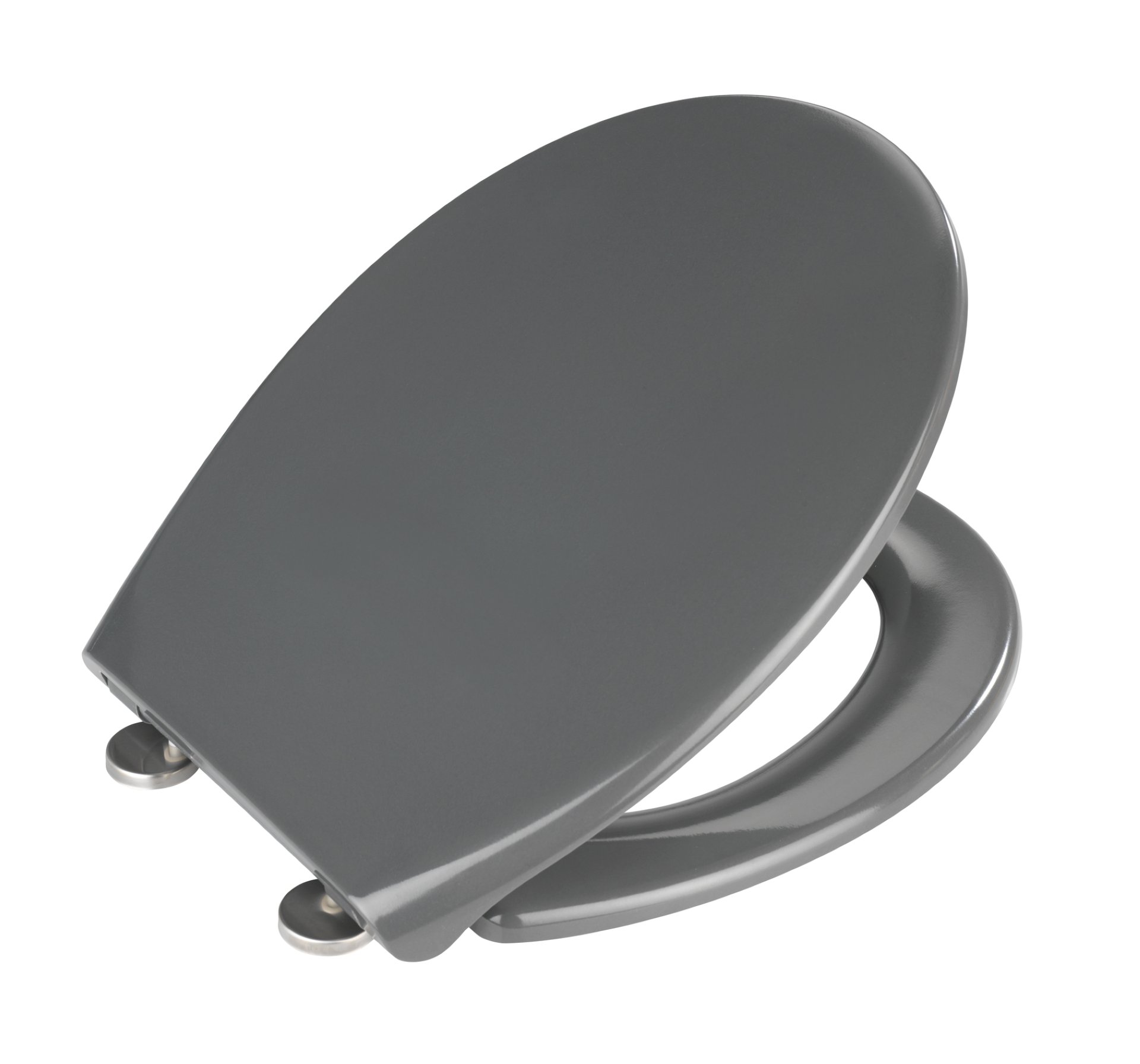 WENKO SAMOS WC-Sitz, Grau, mit Absenkautomatik