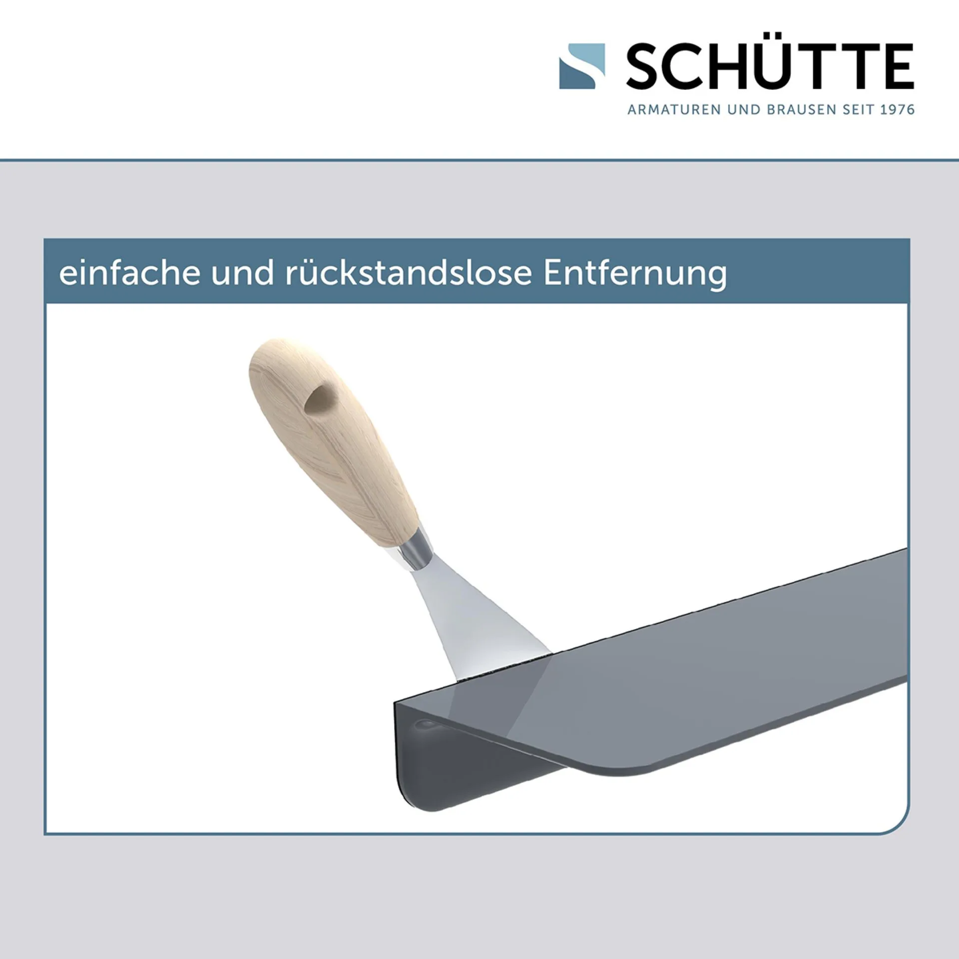 Schütte Duschablage, Anthrazit, zum Kleben