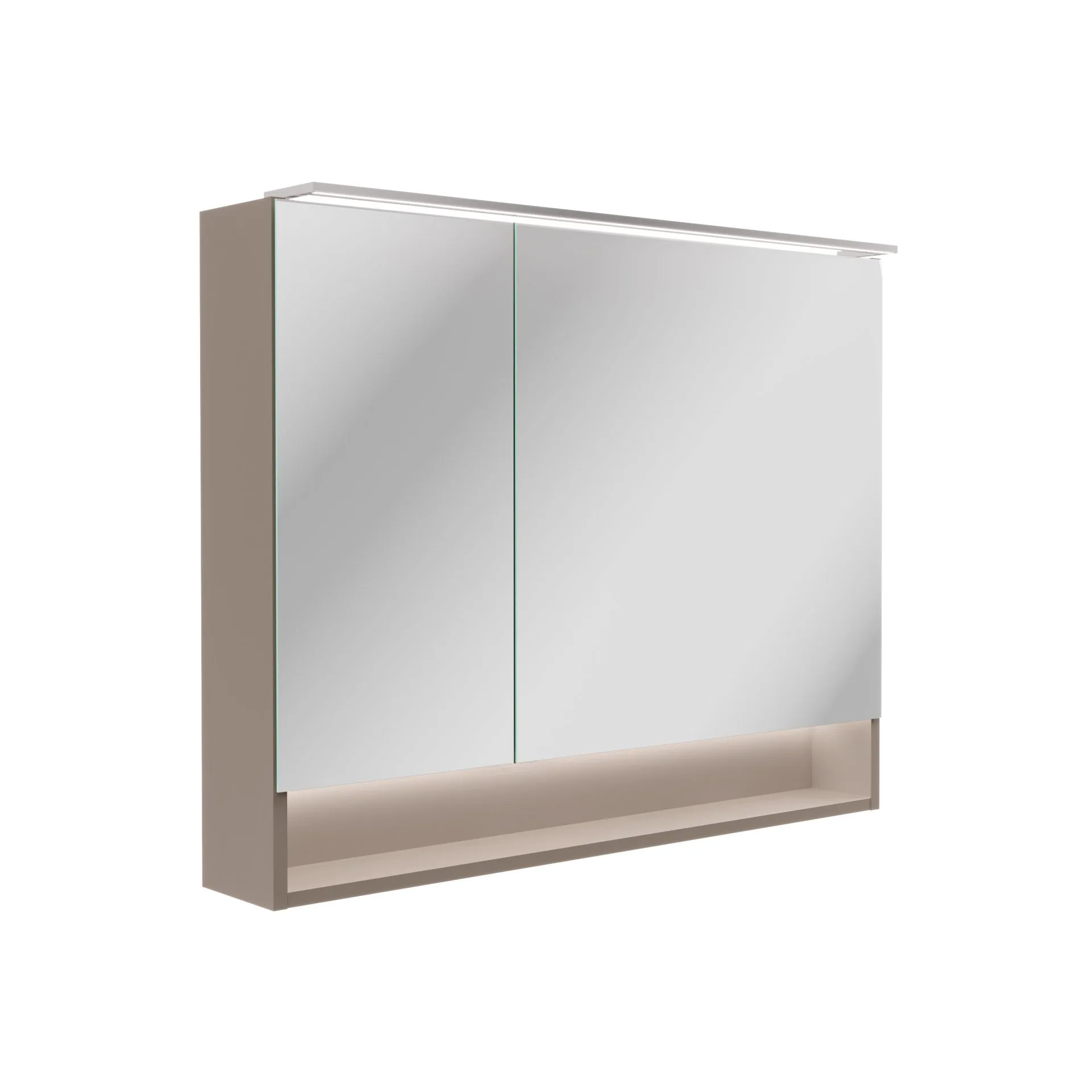 FACKELMANN B.PARIS LED Spiegelschrank 90 cm breit, Grau