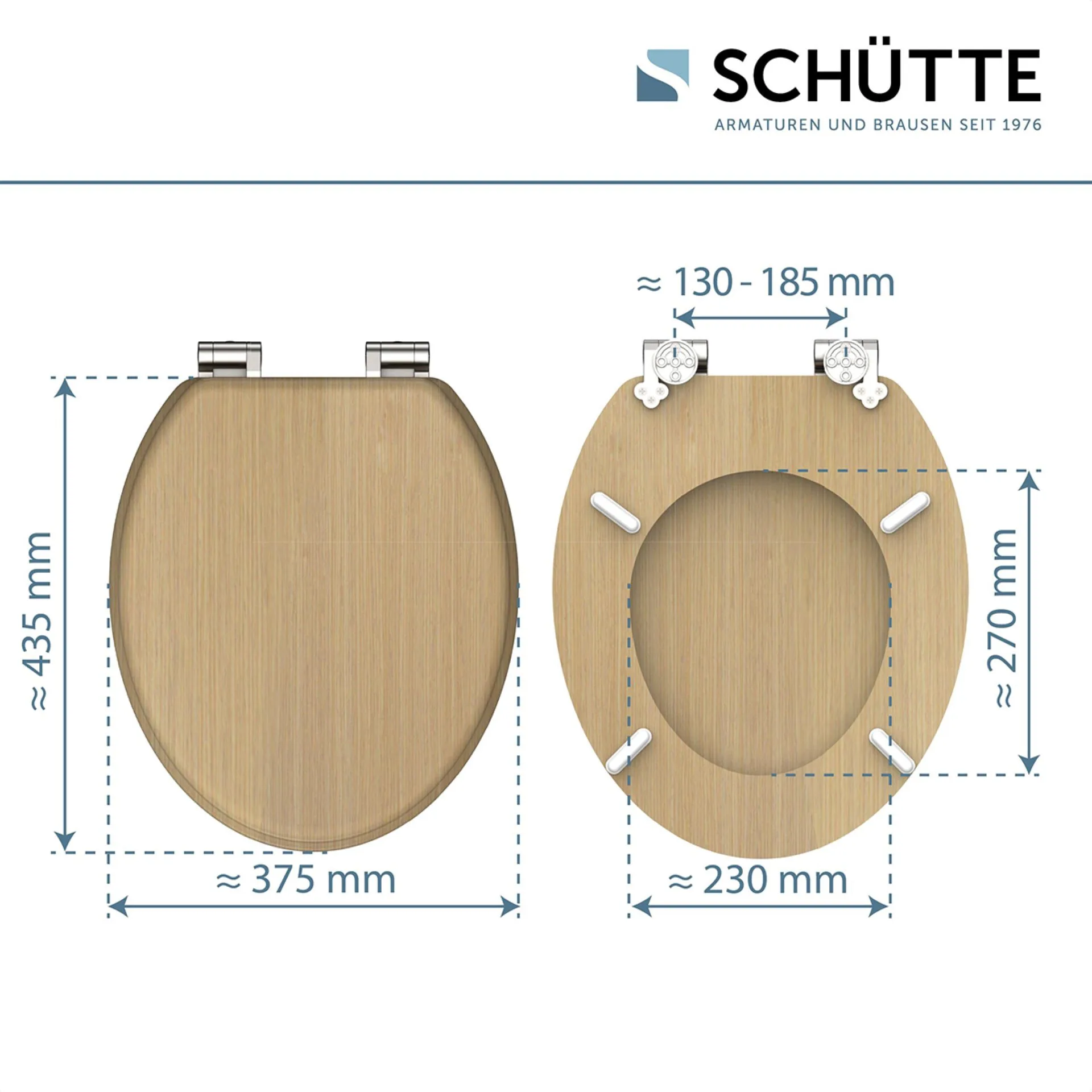 Schütte NATURAL WOOD WC-Sitz, mit Absenkautomatik