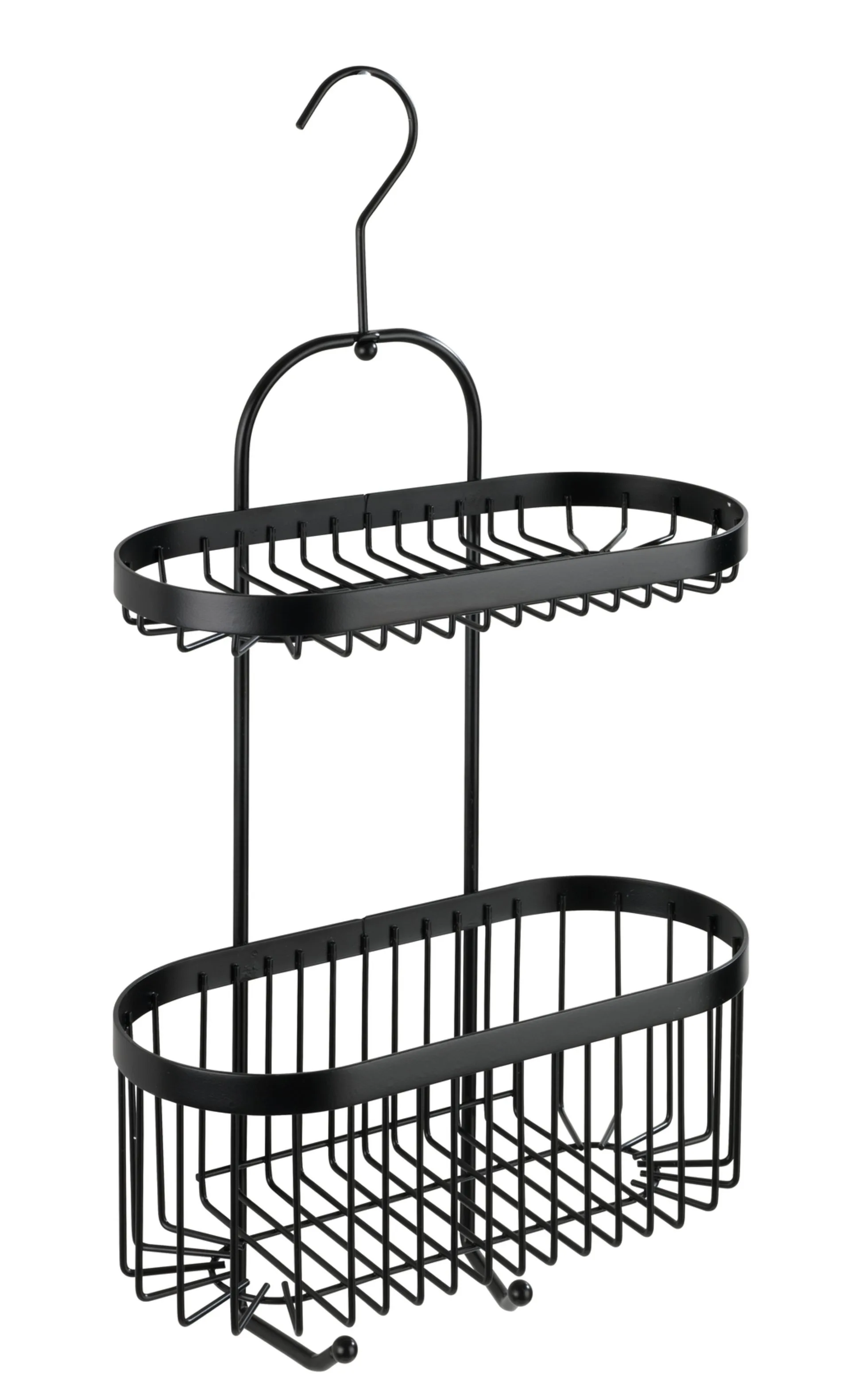 WENKO CLASSIC PLUS Duschablage, Schwarz, 2 Etagen