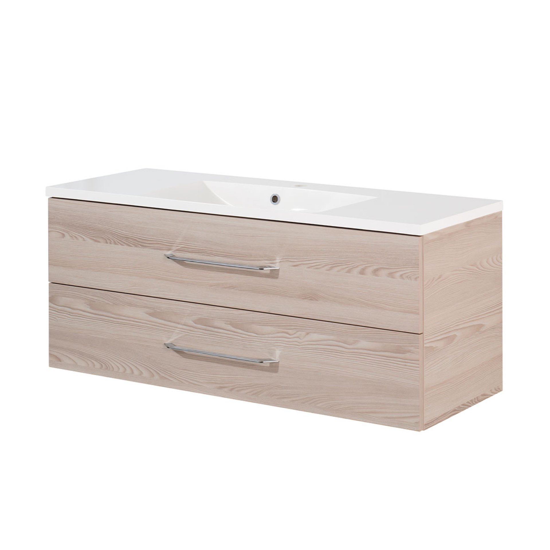 Fackelmann B.CLEVER Waschtisch Set Gussmarmor 120 cm, Braun hell