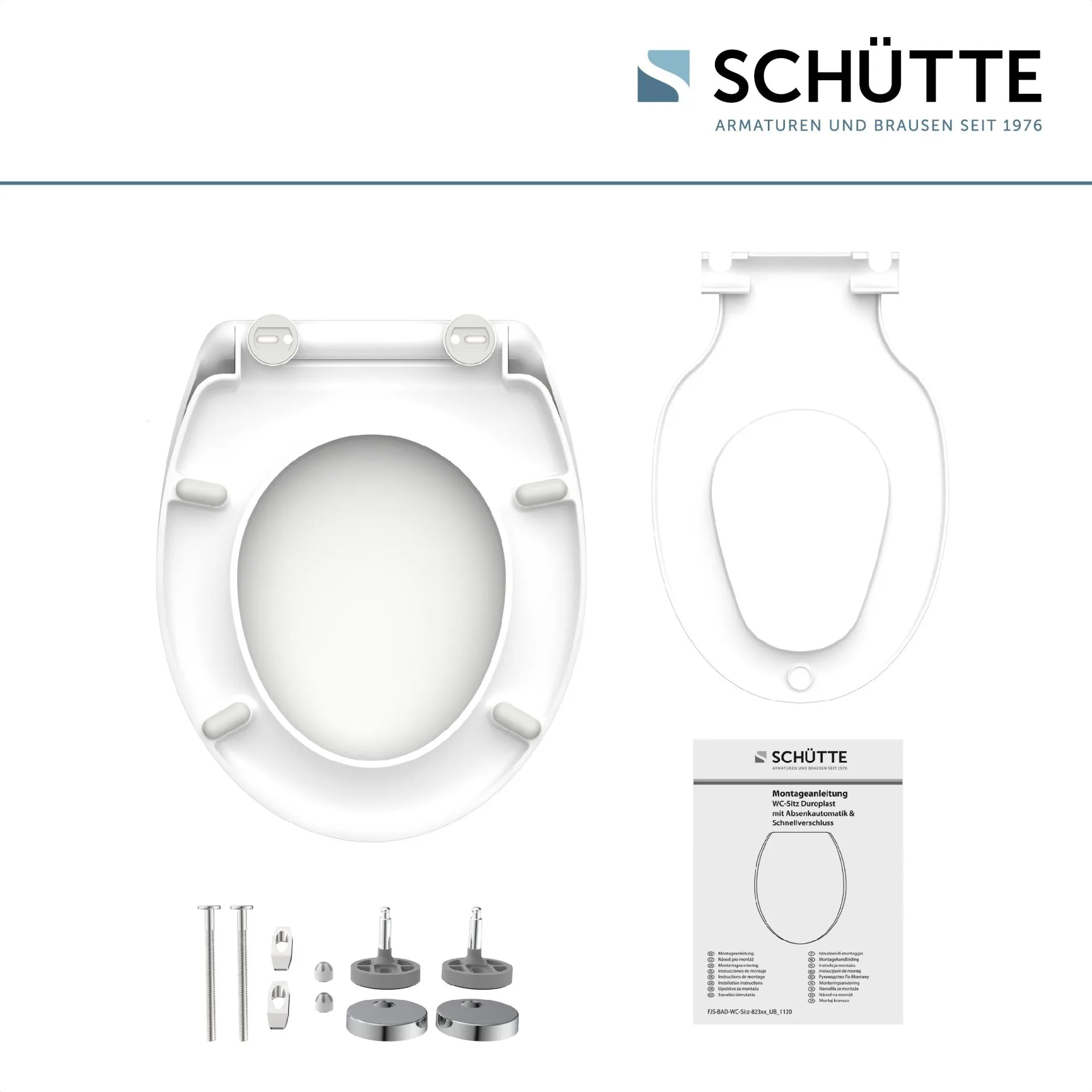 SCHÜTTE FAMILY WHITE WC-Sitz, Kunststoff, mit Absenkautomatik und Schnellverschluss