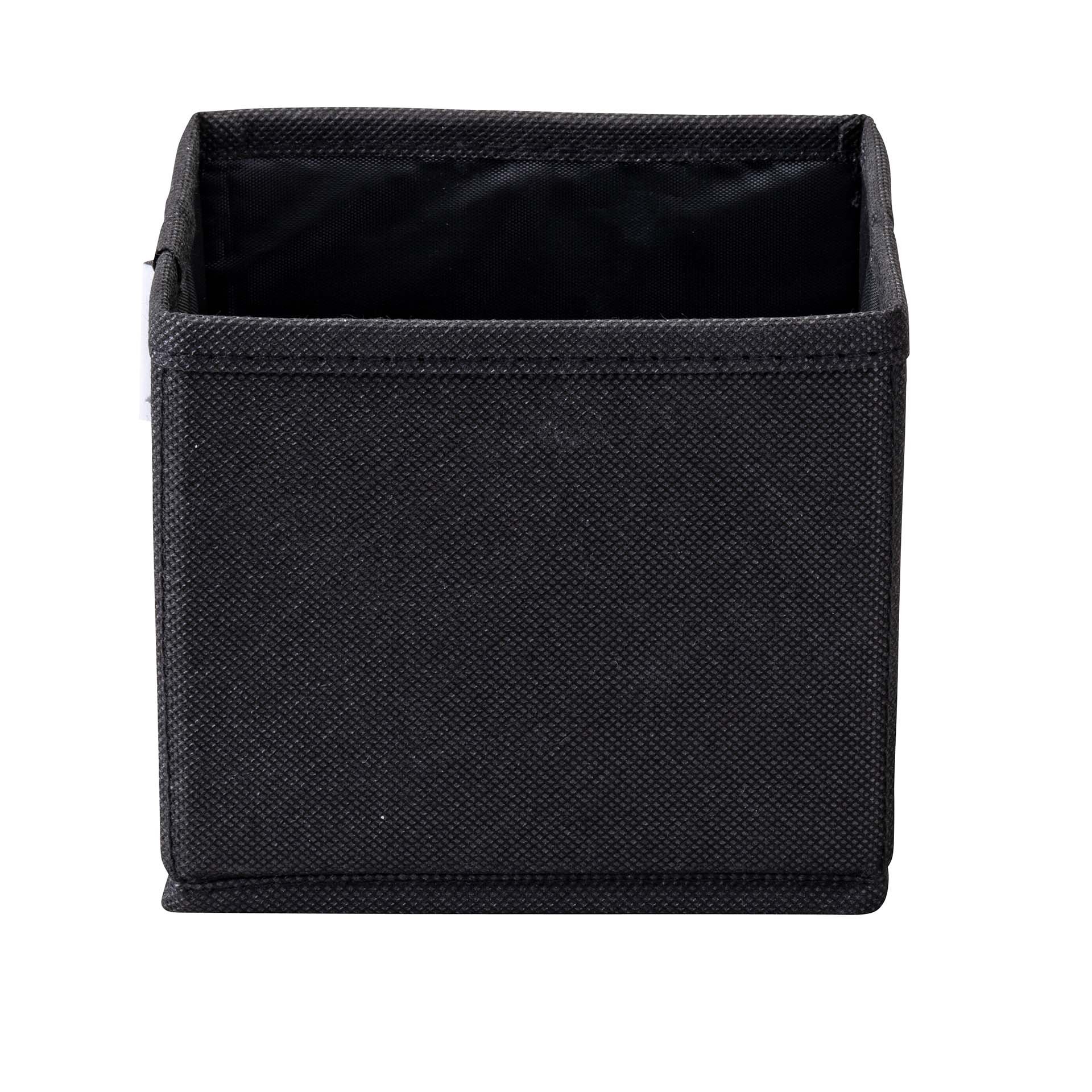 Fackelmann Aufbewahrungskorb 14 cm, Schwarz, faltbar