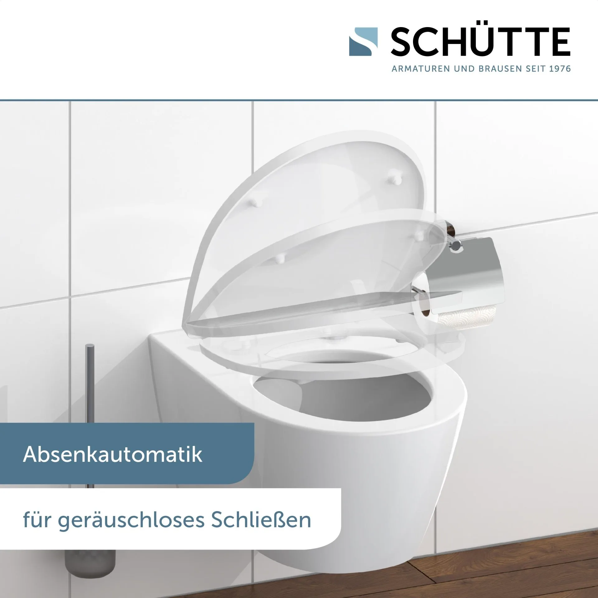 SCHÜTTE RAINDROP WC-Sitz, Kunststoff, mit Absenkautomatik und Schnellverschluss
