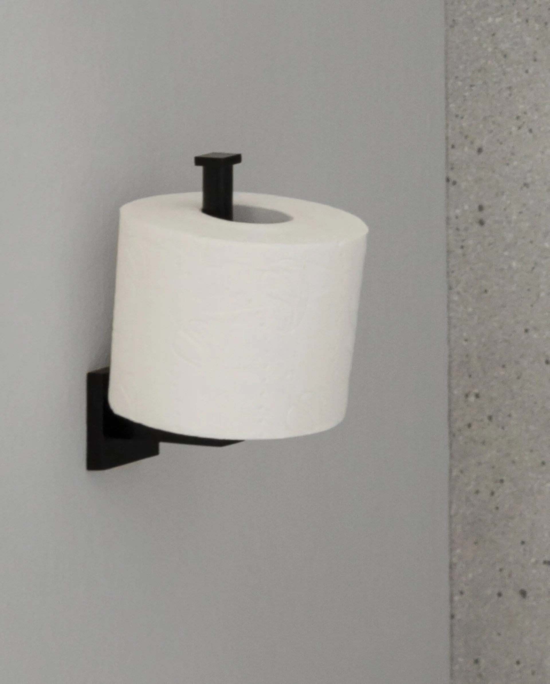 FACKELMANN NEW YORK Toilettenpapier Ersatzrollenhalter, Schwarz matt