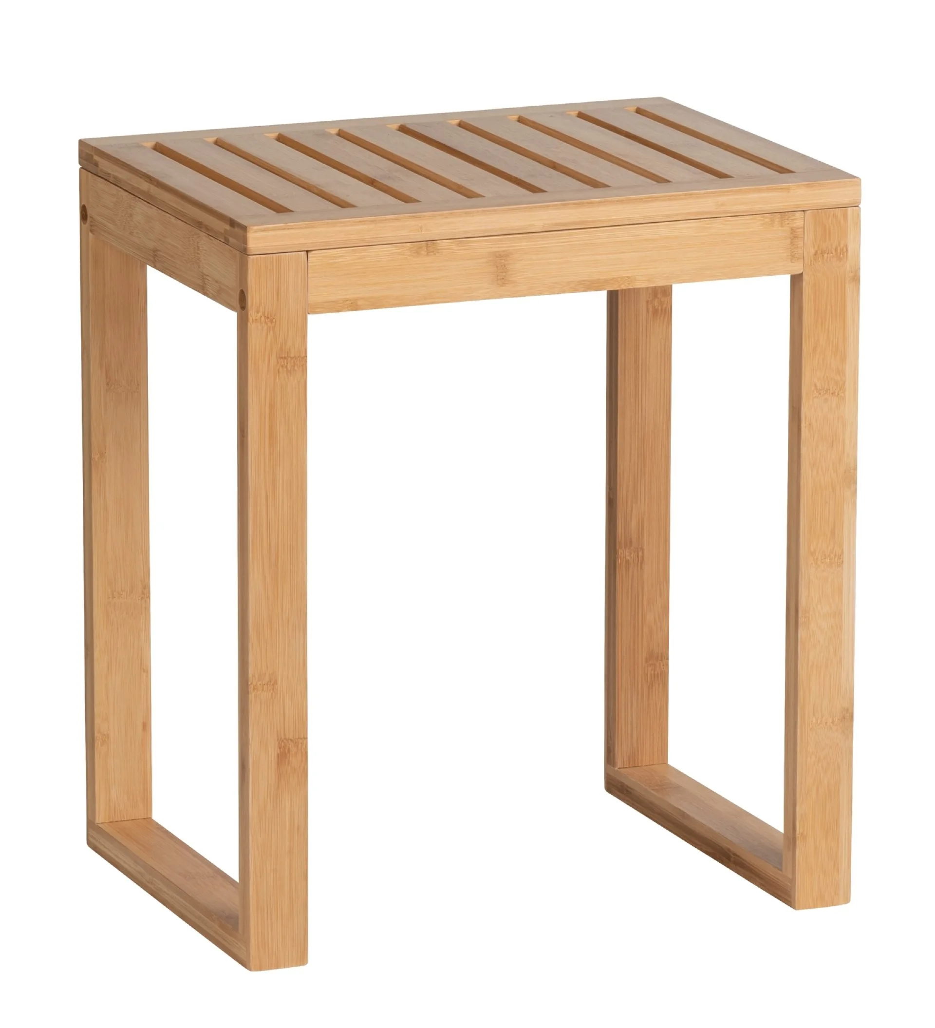 WENKO BAMBOO Badhocker, Braun, aus Bambus