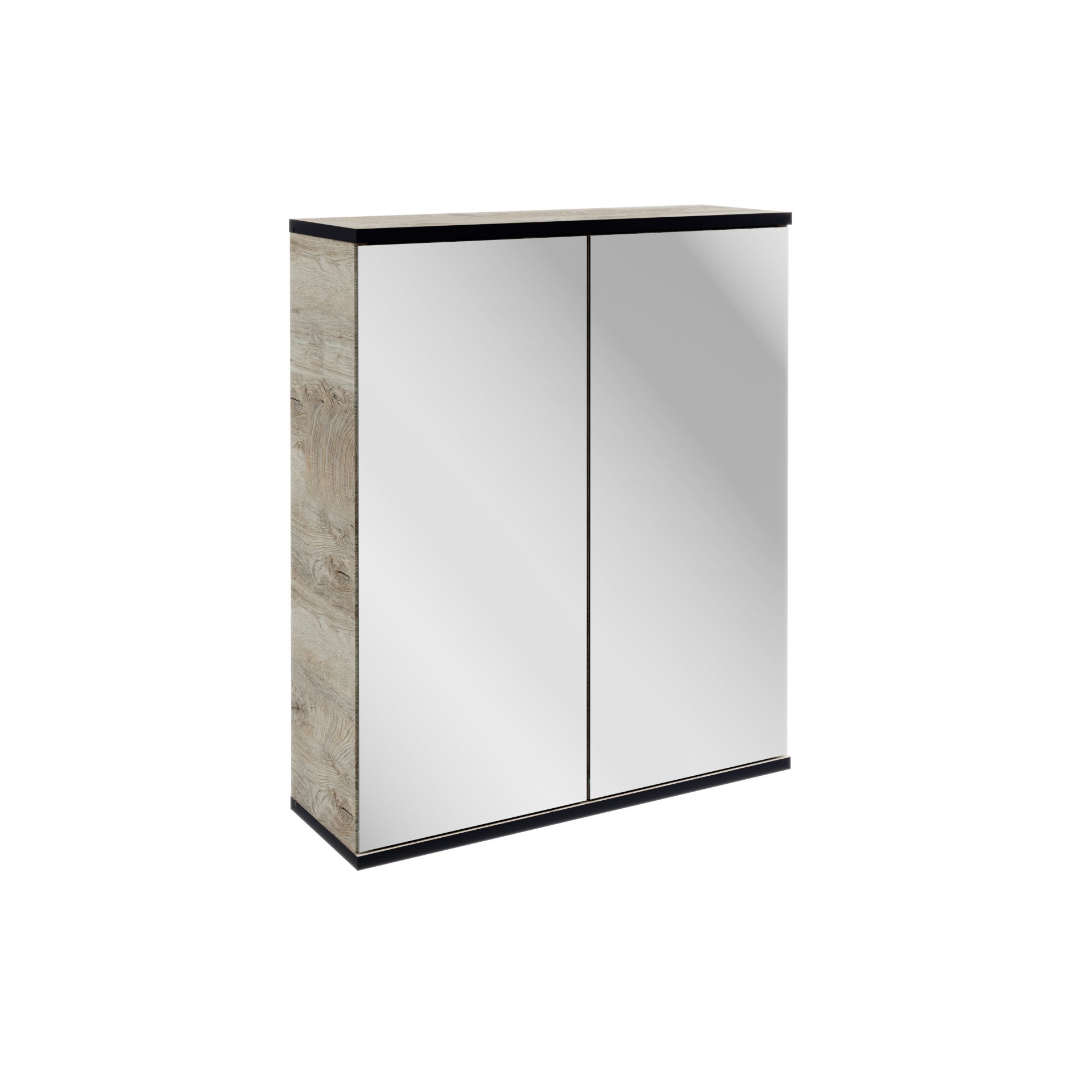 Fackelmann TE-A Spiegelschrank 60 cm, Braun hell