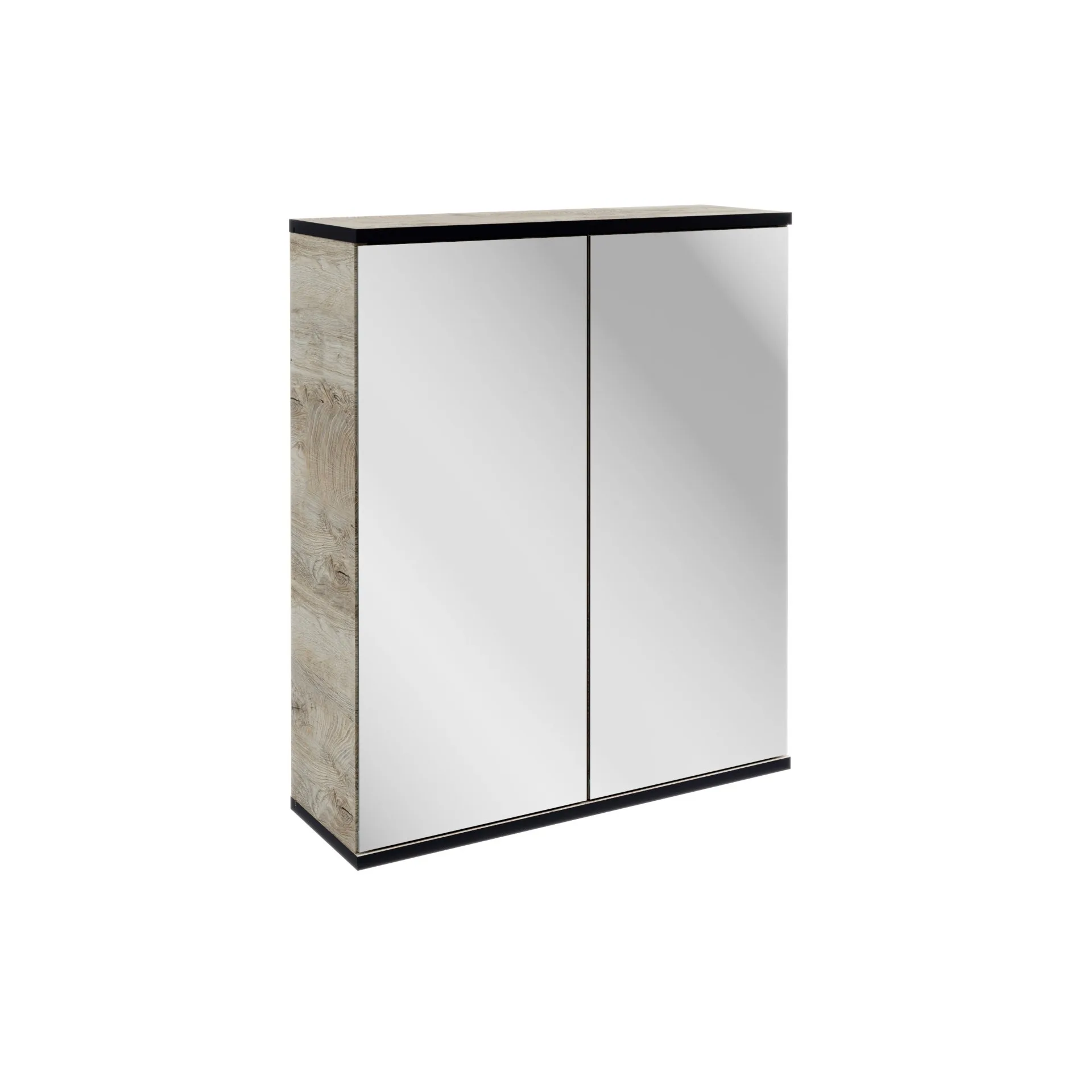 FACKELMANN TE-A Spiegelschrank 60 cm breit, Braun hell