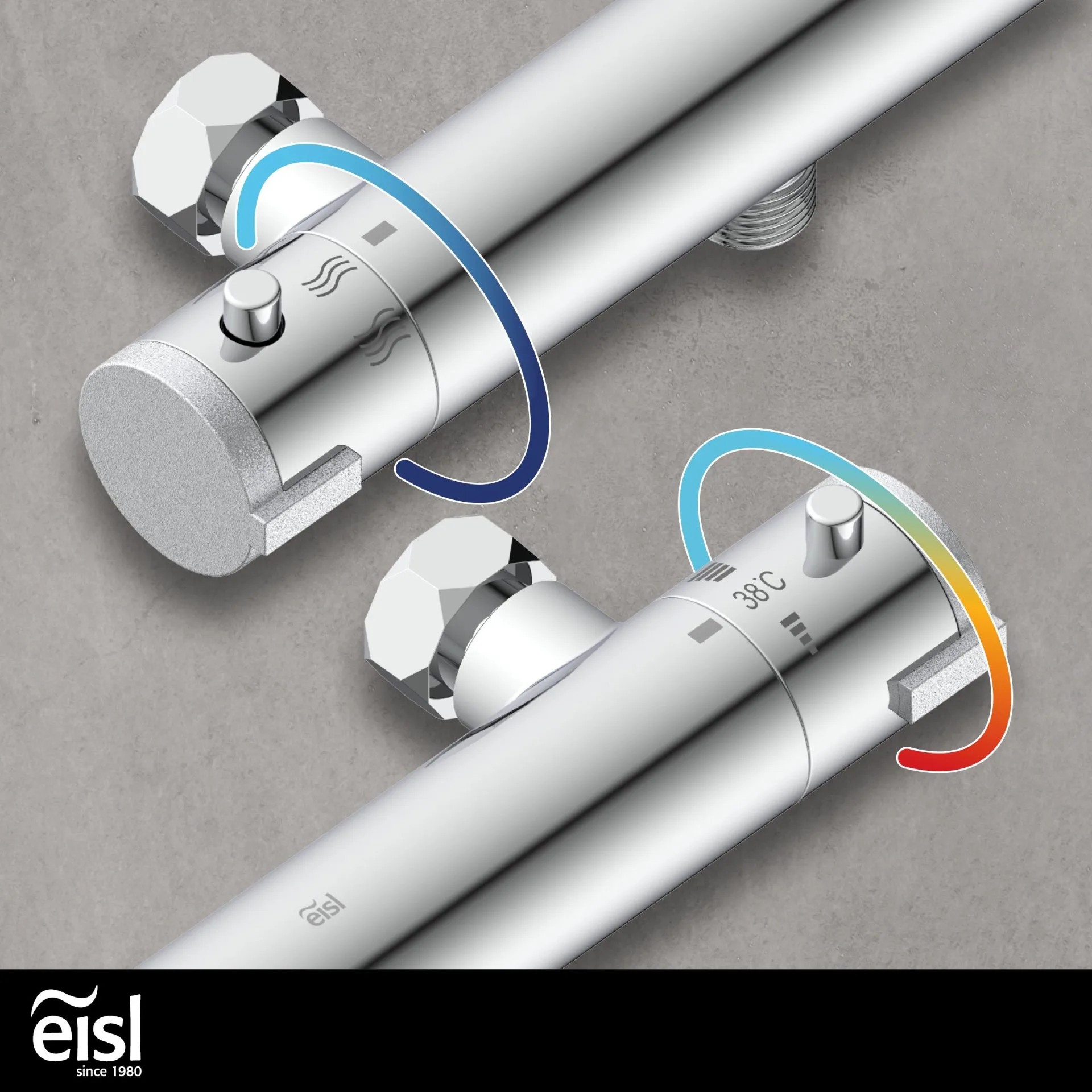 EISL CLAUDIO Duschthermostat, Chrom