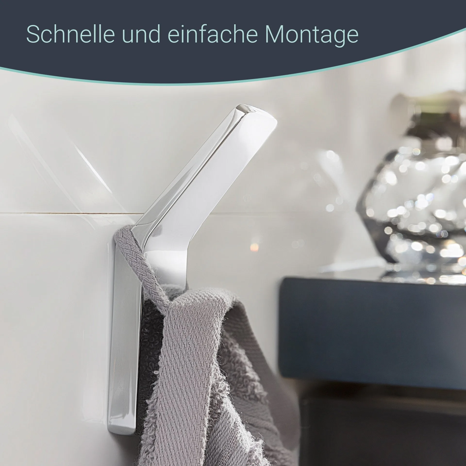 BadeDu SIRIUS Handtuchhaken Chrom