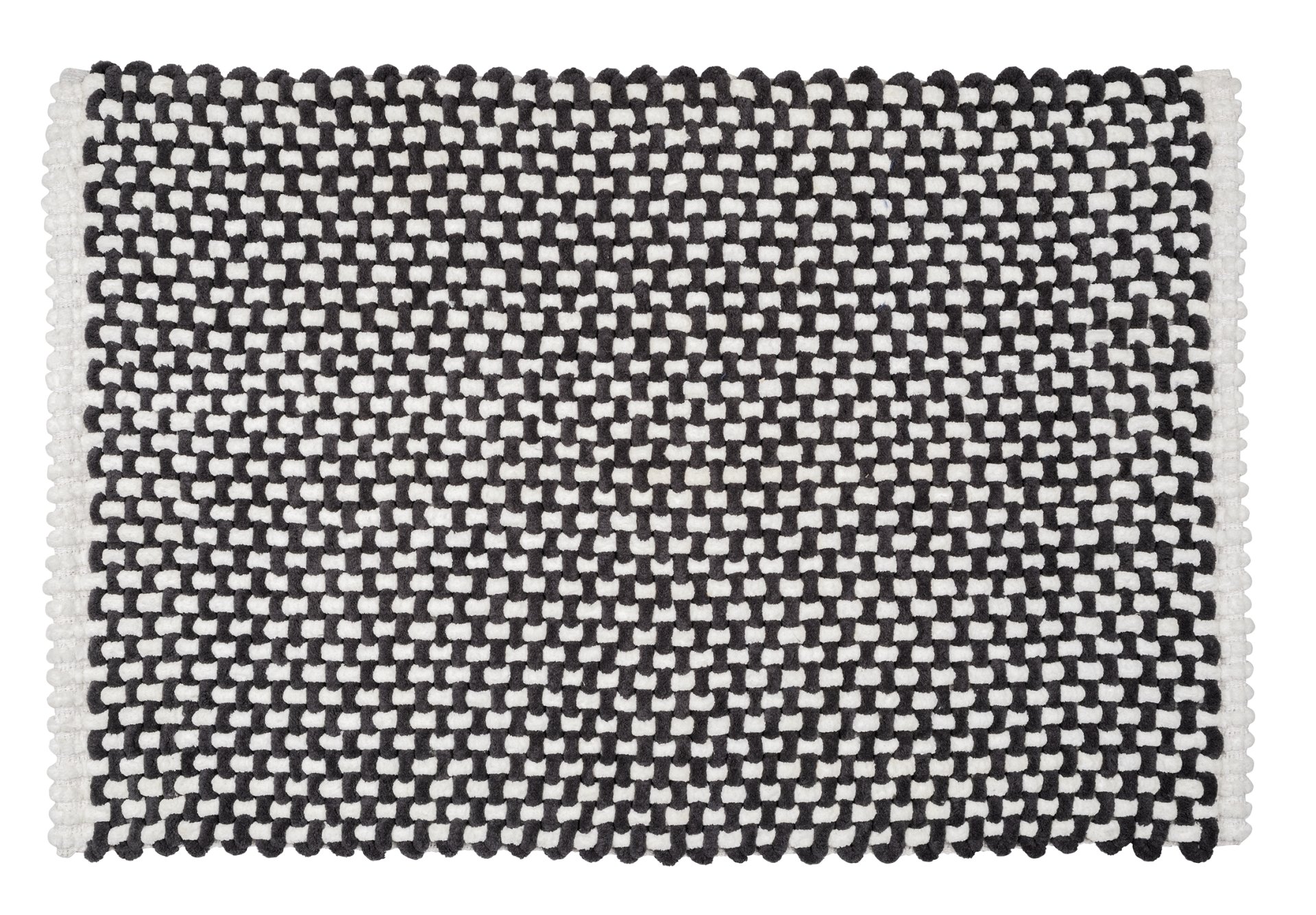 WENKO COVELO Badteppich 50 x 80 cm, Weiß/Anthrazit