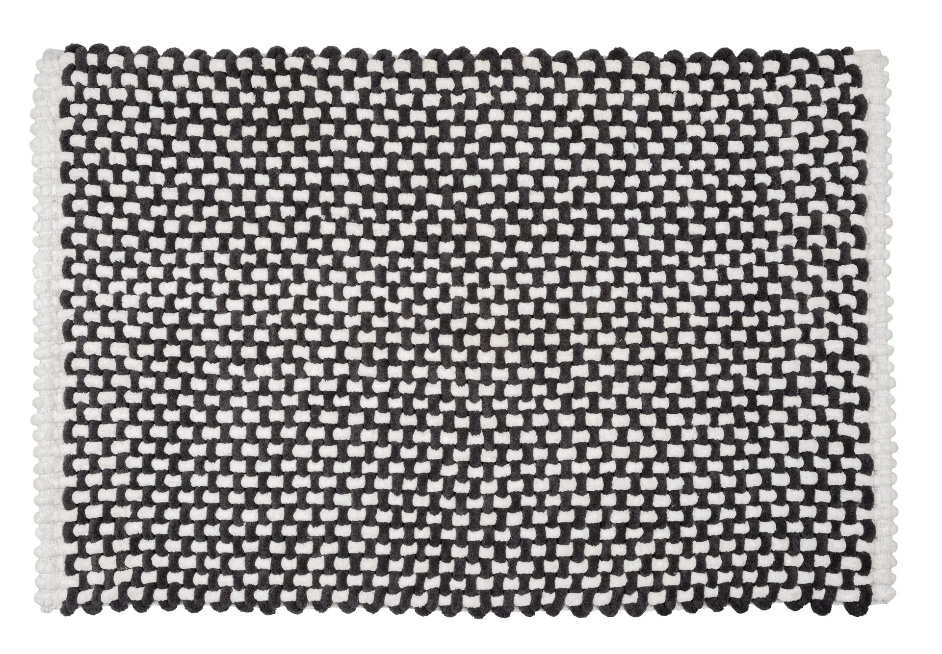 WENKO COVELO Badteppich 50 x 80 cm, Weiß/Anthrazit