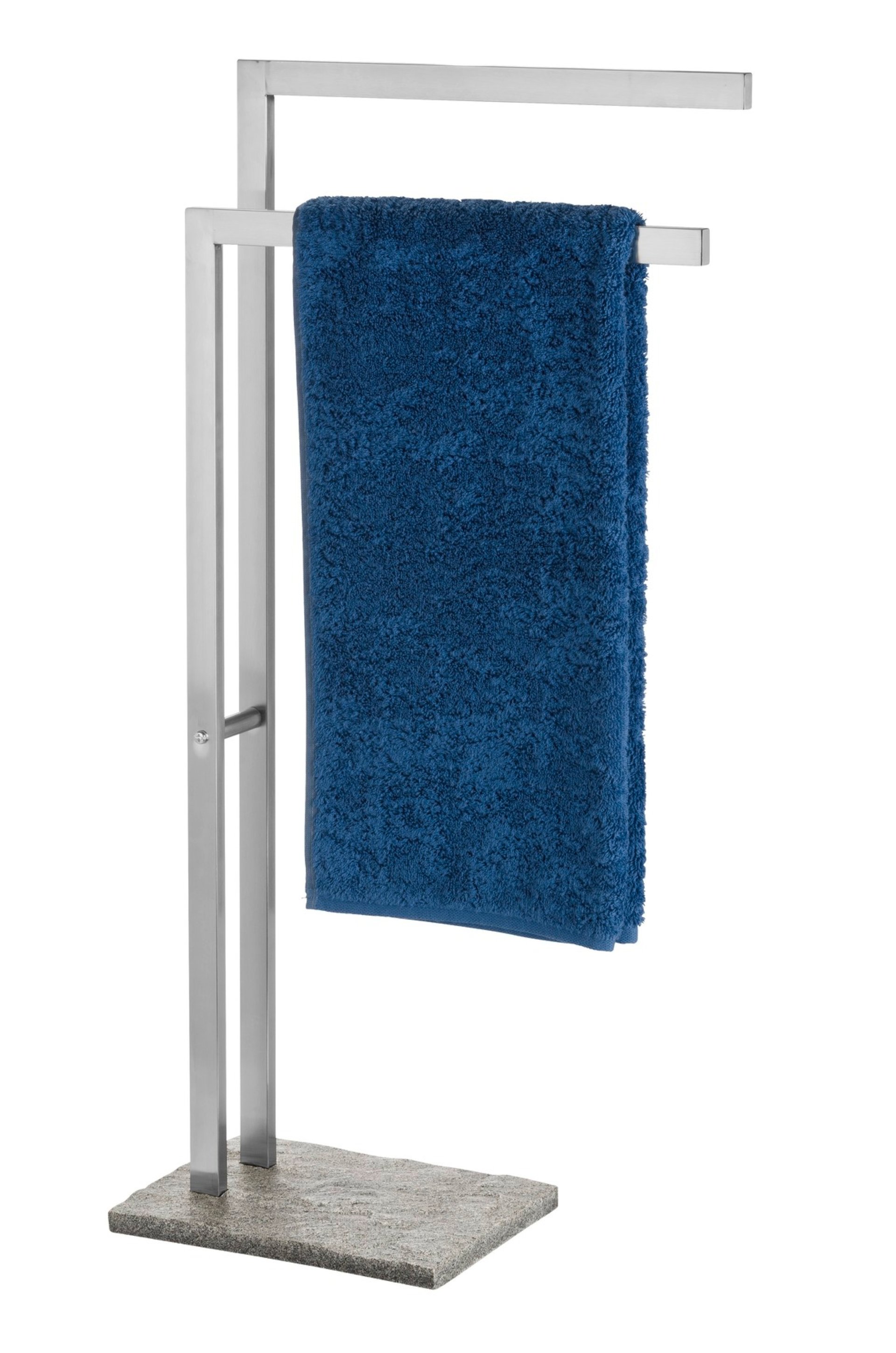 WENKO GRANIT Handtuchhalter, mit 2 Armen, stehend, Edelstahl rostfrei