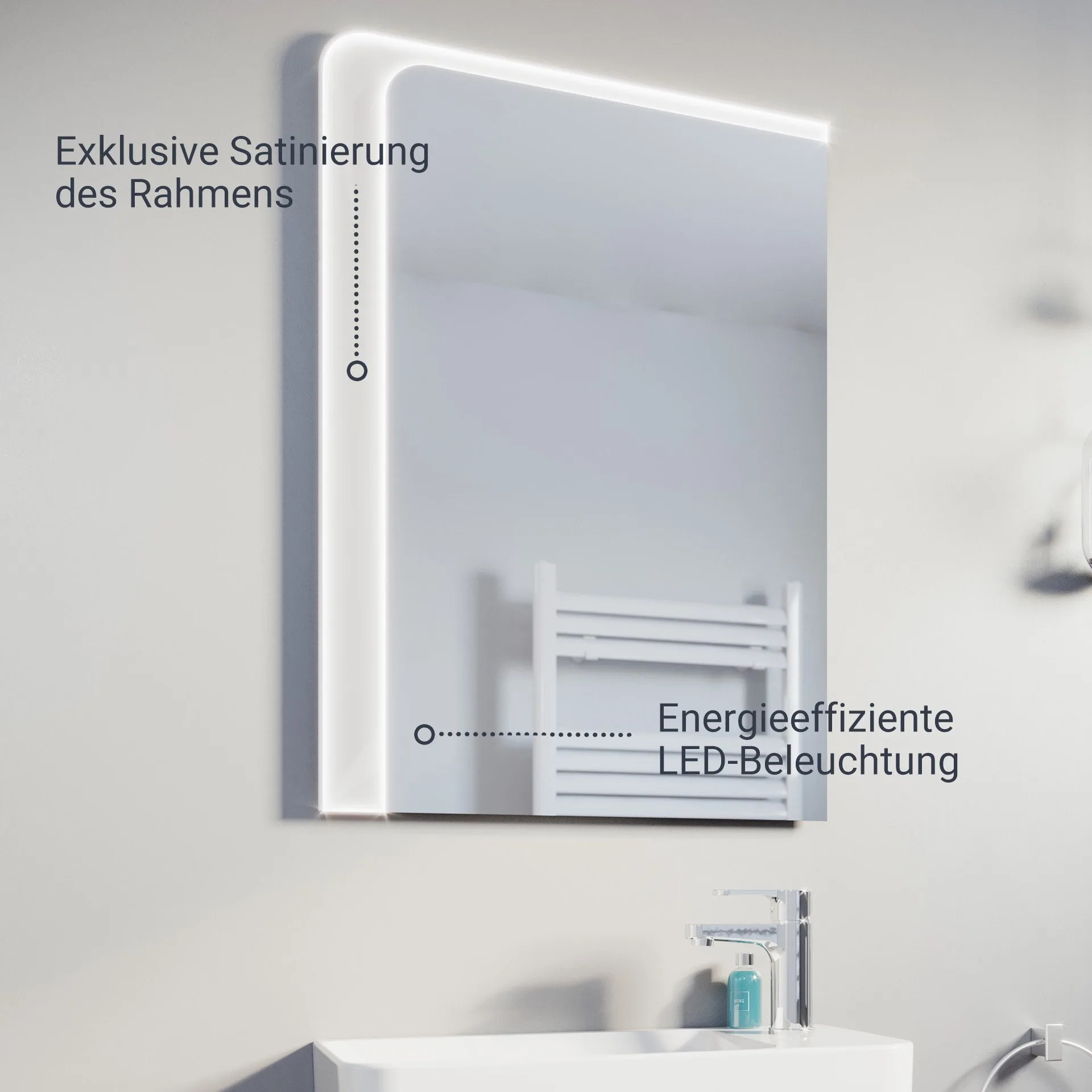 FACKELMANN MI55 LED Spiegel 55 cm breit