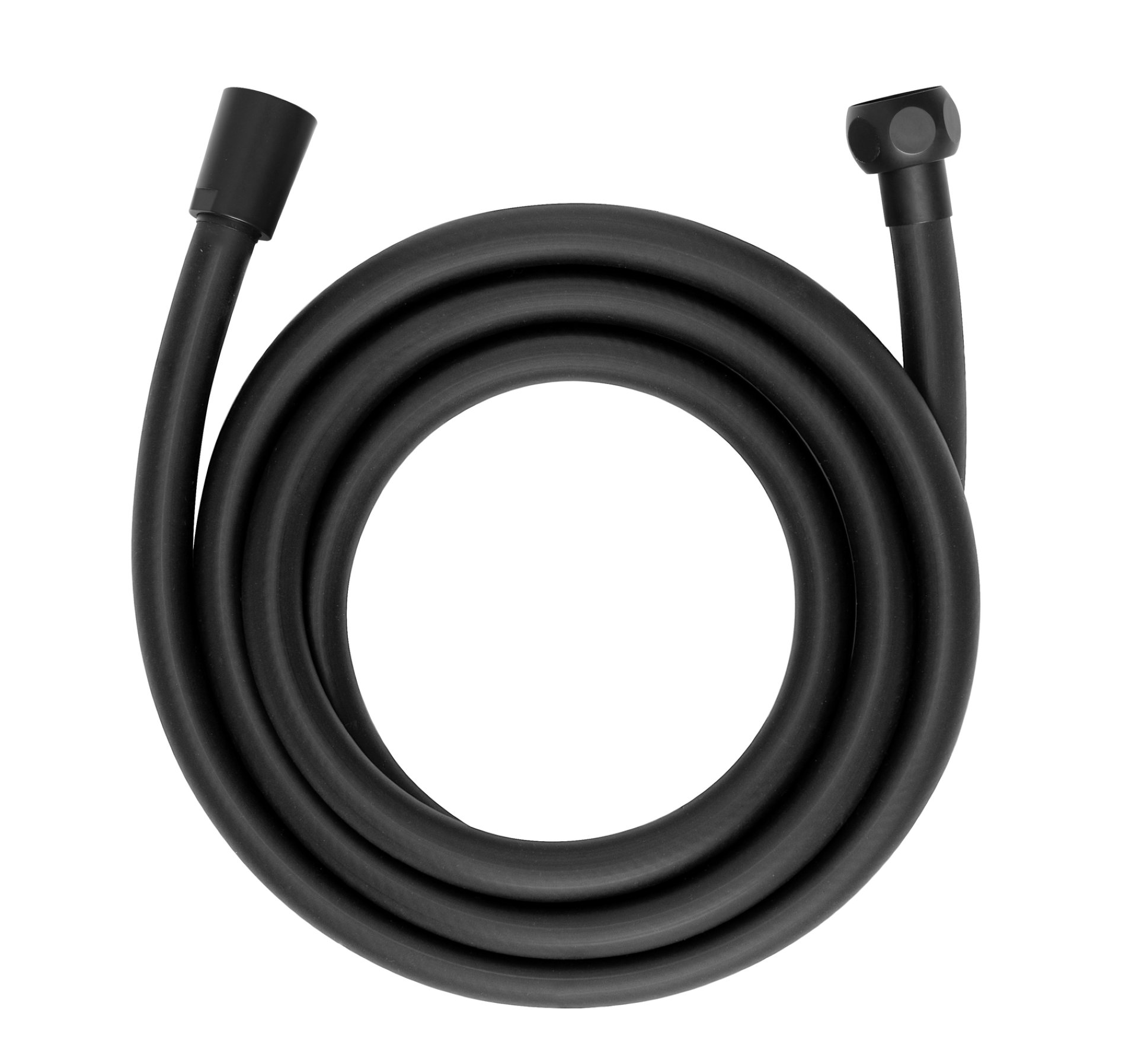 WENKO DESIGN Duschschlauch 175 cm, Schwarz matt, Verdrehschutz + Trinkwasserzulassung