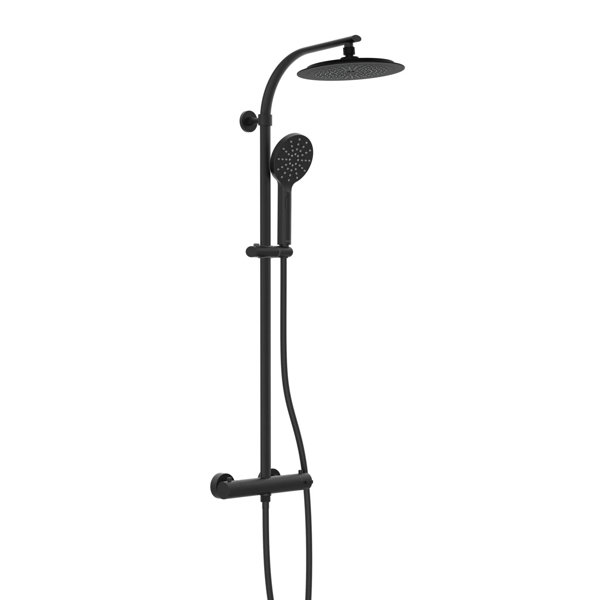 SCHÜTTE MADURA FRESH Überkopf-Brauseset, Schwarz matt