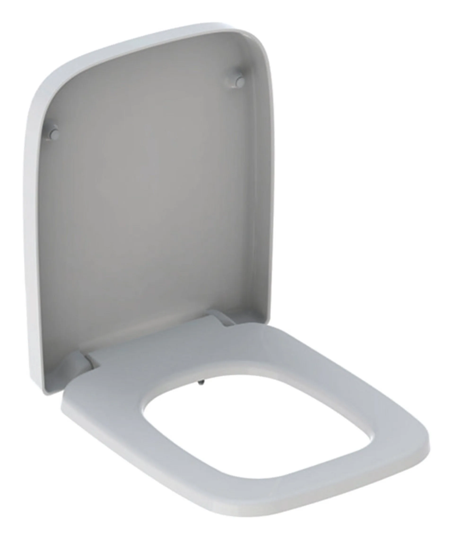 GEBERIT RENOVA PLAN WC-Sitz, Weiß, überlappend, Befestigung von unten, eckiges Design
