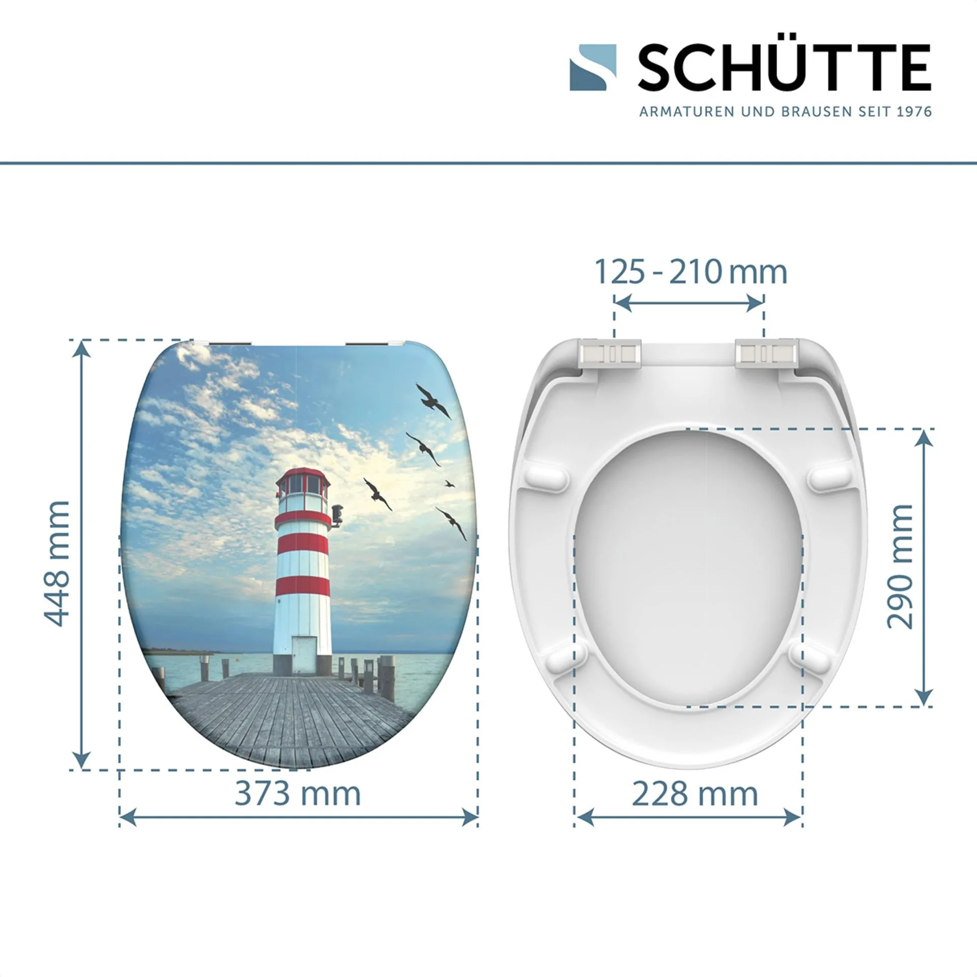 Schütte LIGHTHOUSE WC-Sitz, mit Absenkautomatik, Duroplast