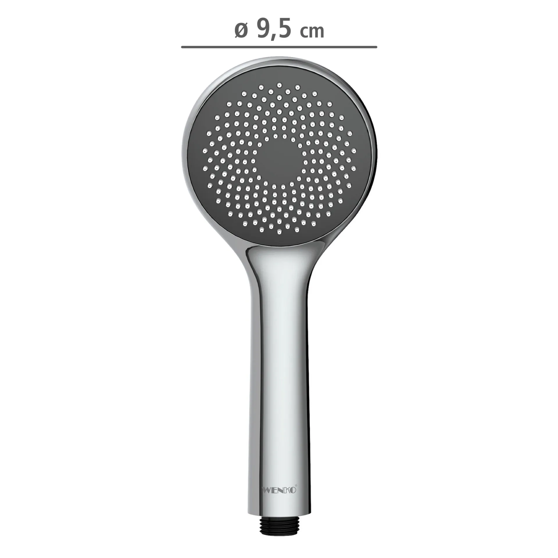 WENKO Duschkopf Ø 9,6 cm, Chrom