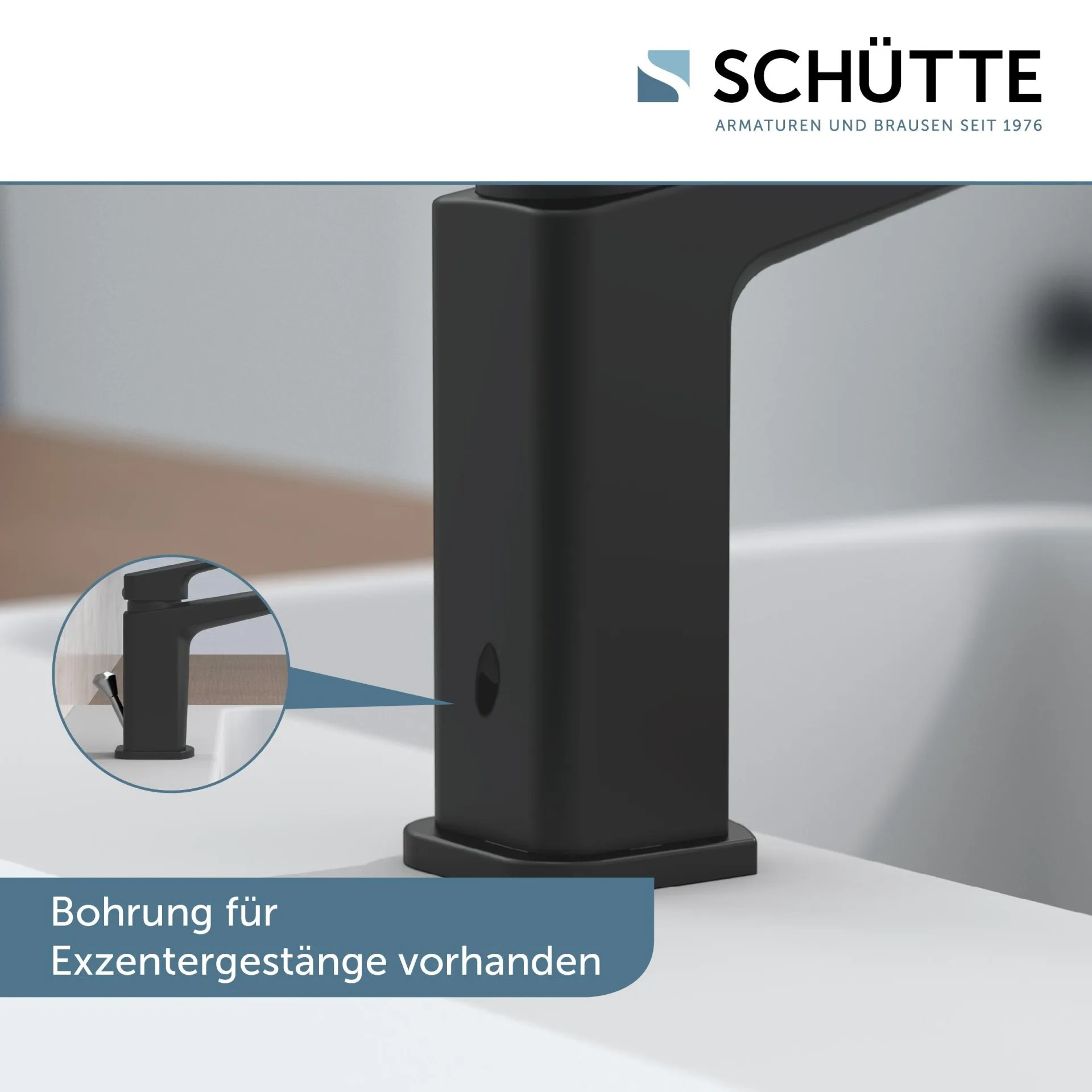 Schütte RAVEN Waschtischarmatur, Schwarz matt