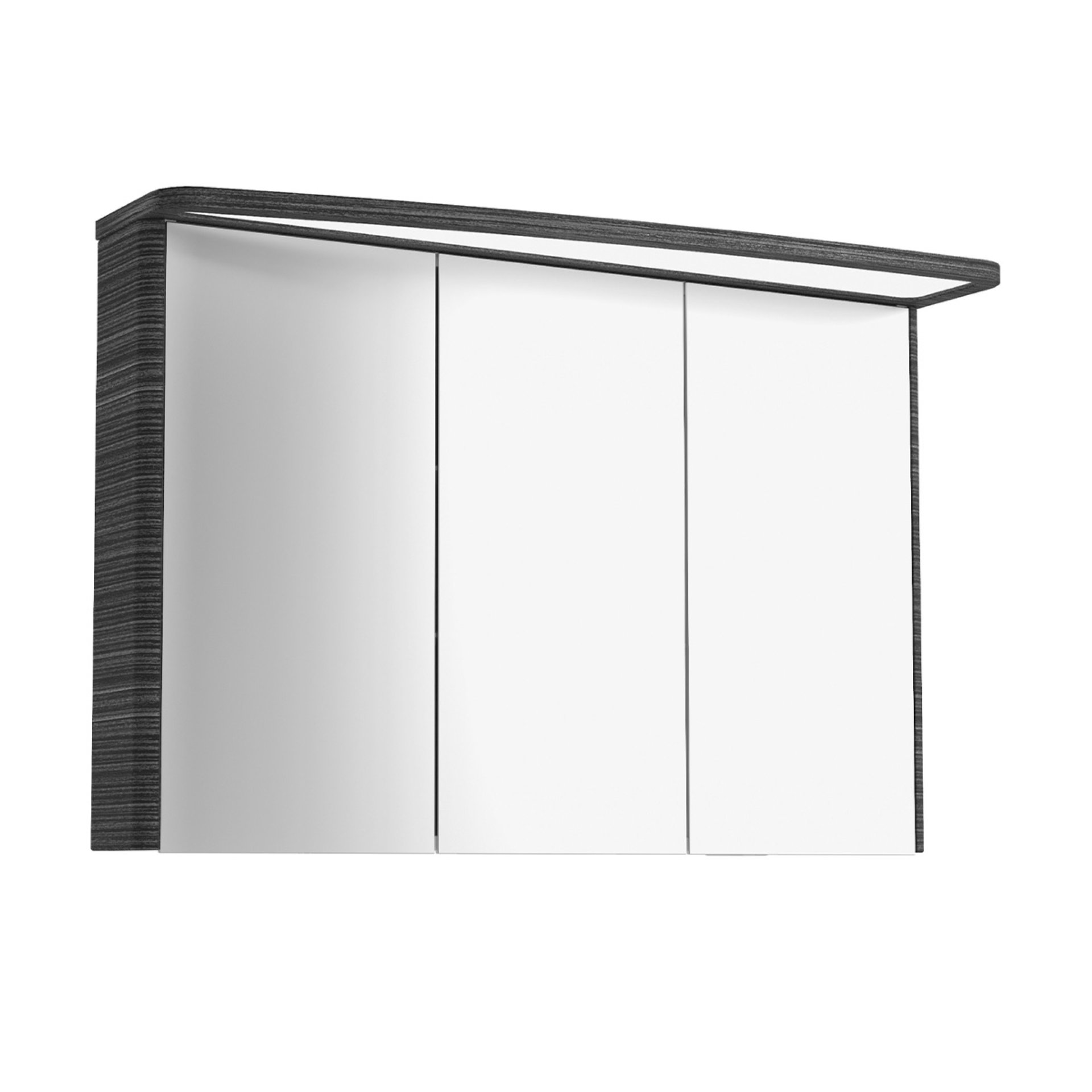 Lanzet CLASSICO Spiegelschrank 100 cm, Schwarz, links