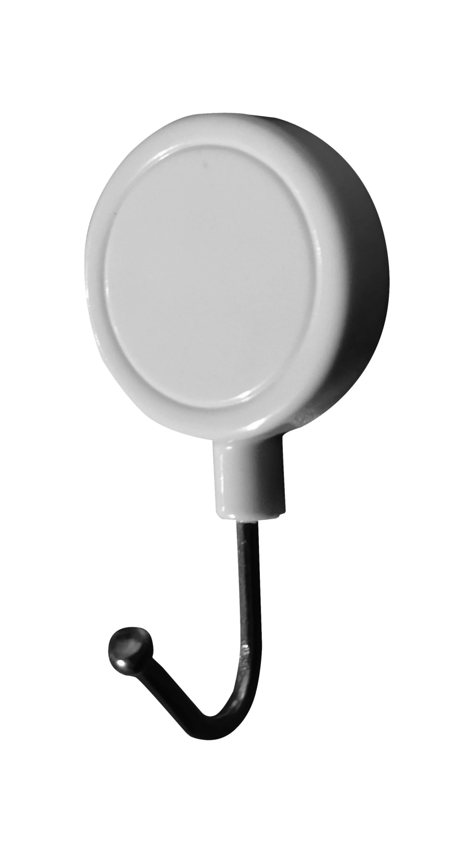 FACKELMANN Handtuchhaken Magnet, Weiß, 2-er Set, rund
