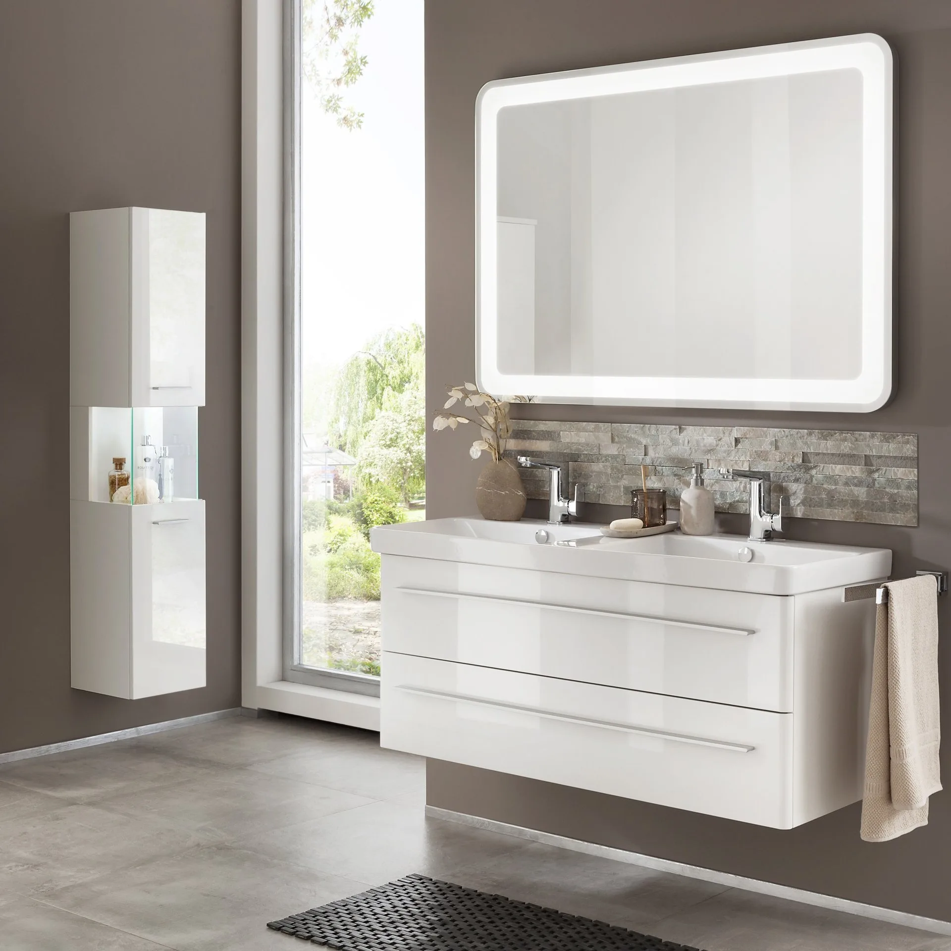 Lanzet K8 Keramik Doppel Waschbecken 120 cm