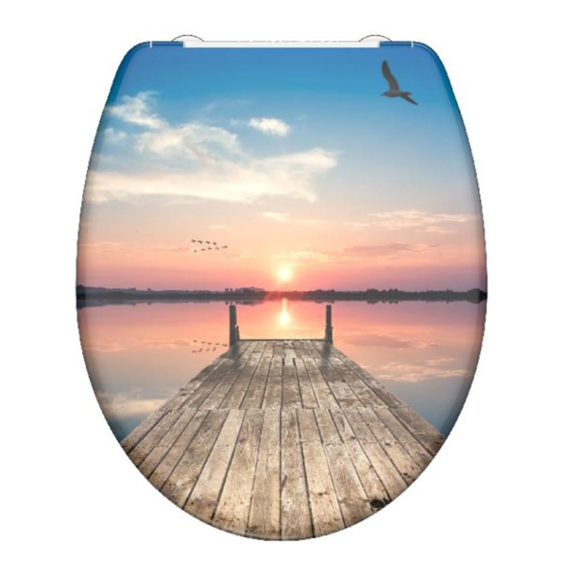 SCHÜTTE SUNSET SKY WC-Sitz, Kunststoff, mit Absenkautomatik und Schnellverschluss