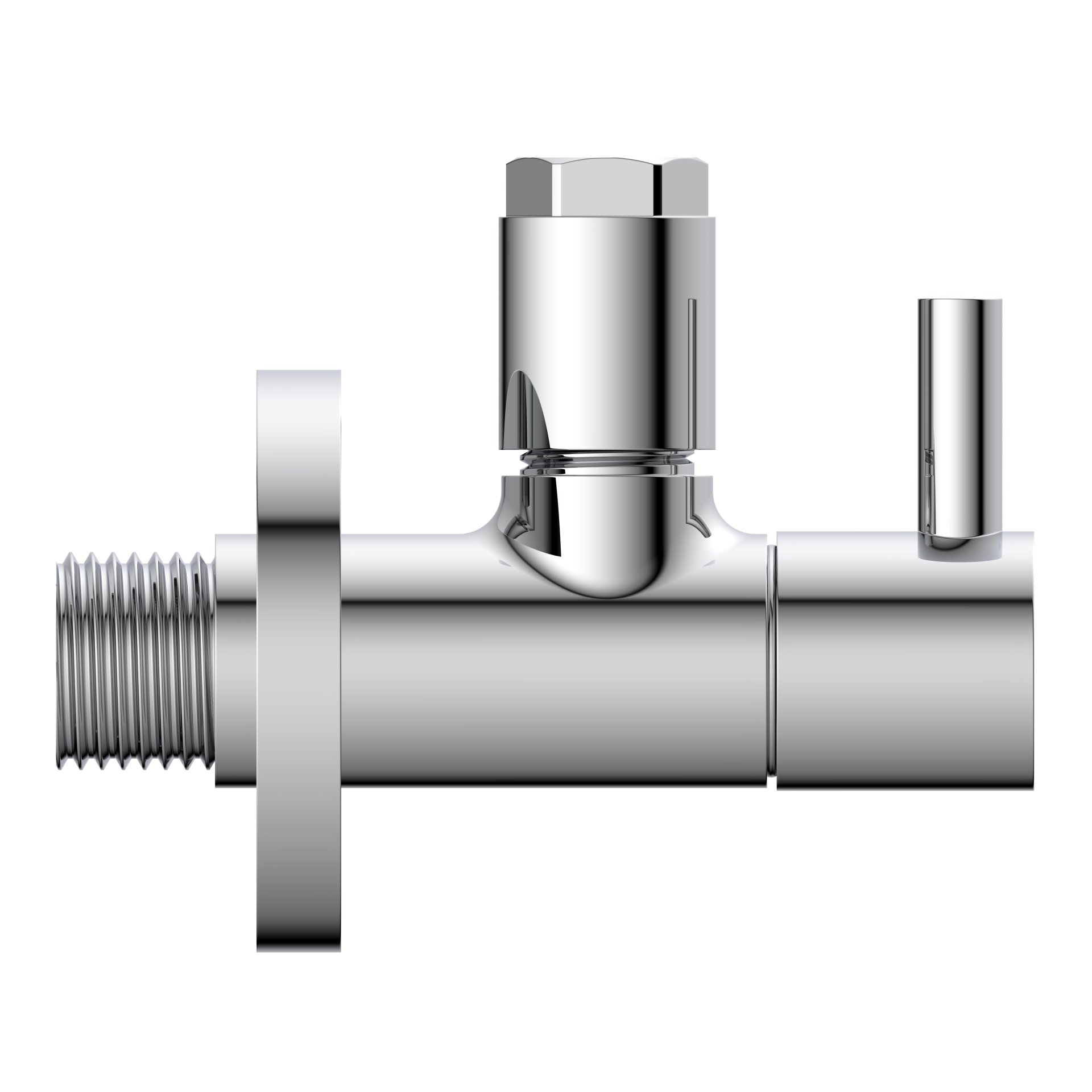KIRCHHOFF Eckventil, Chrom, 1/2" x 10 mm, mit Schubrosette