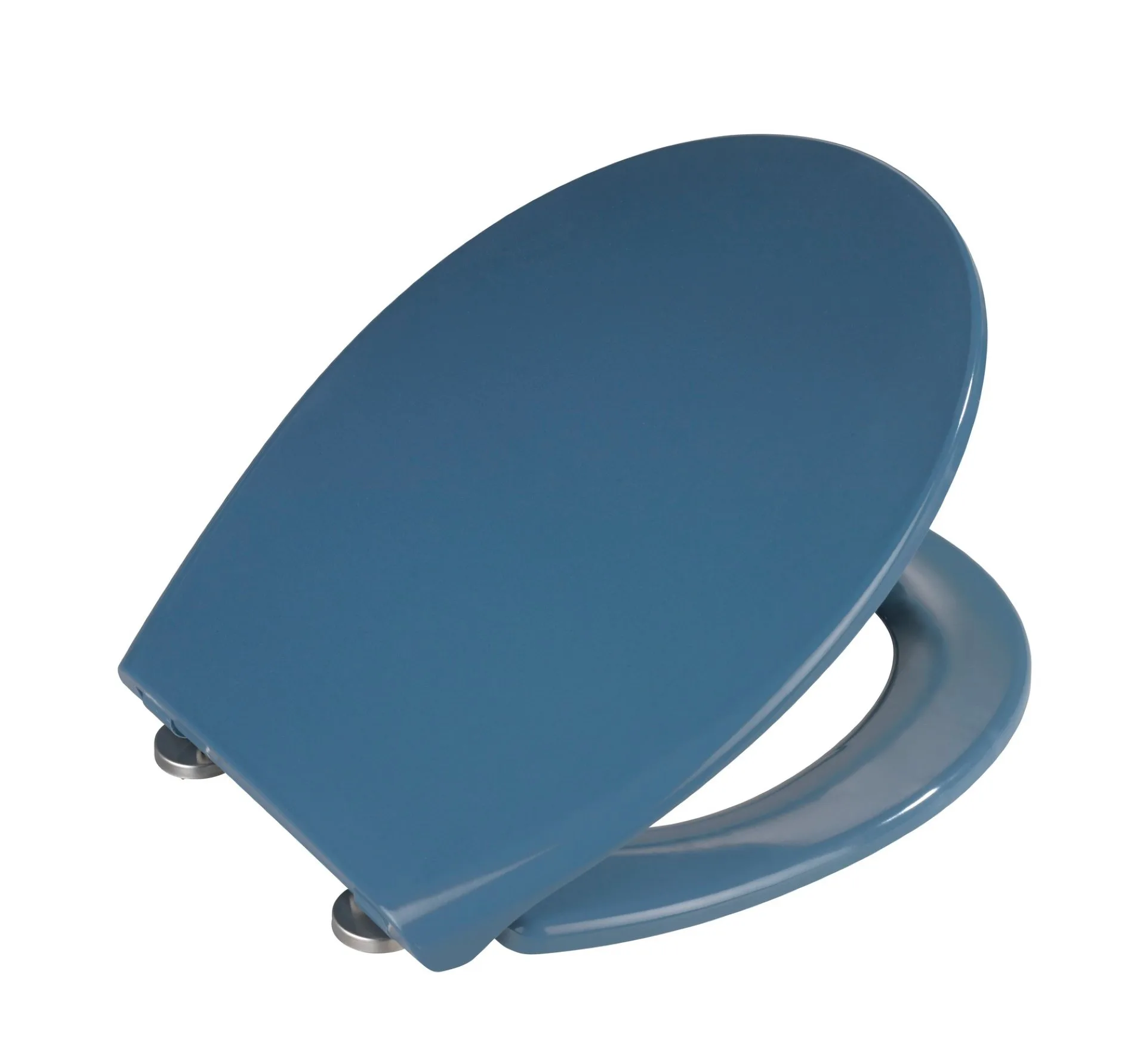 WENKO SAMOS WC-Sitz, Blau, Duroplast, mit Absenkautomatik