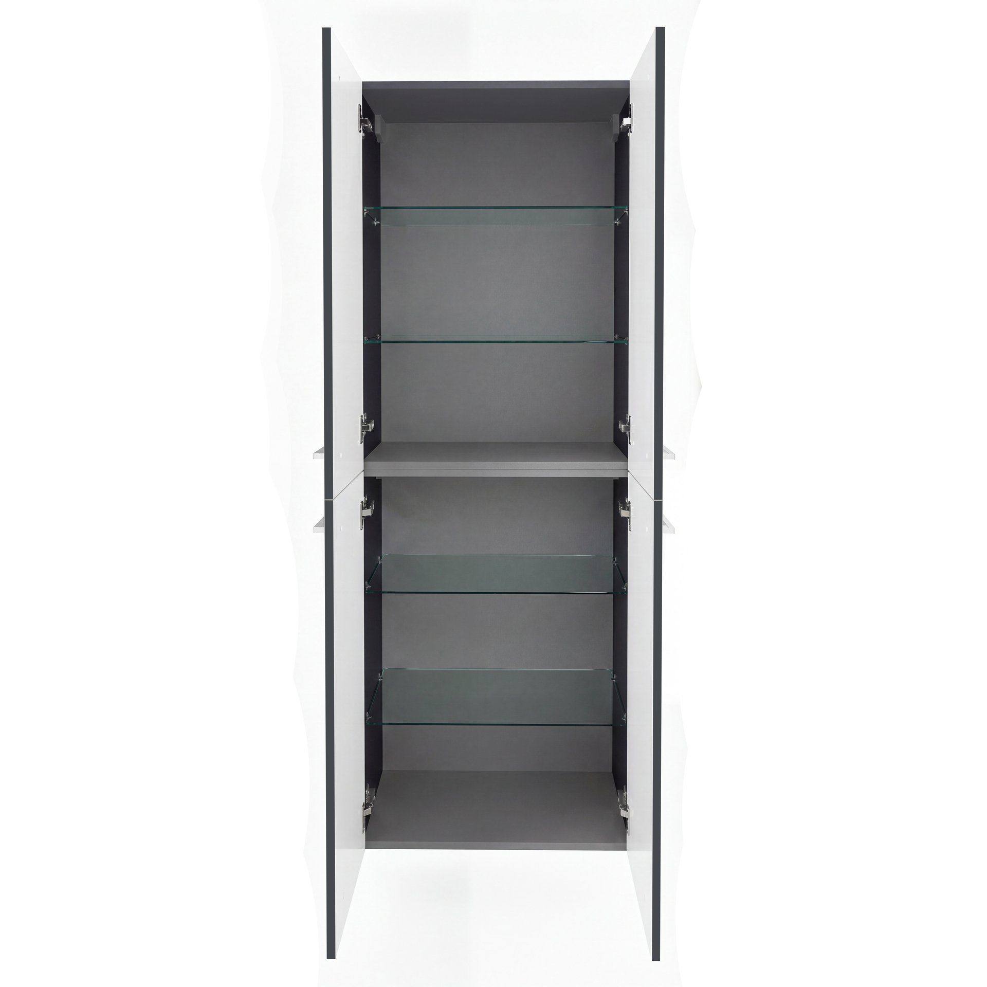 FACKELMANN B.ROUND Doppel Hochschrank 30 cm breit, Anthrazit