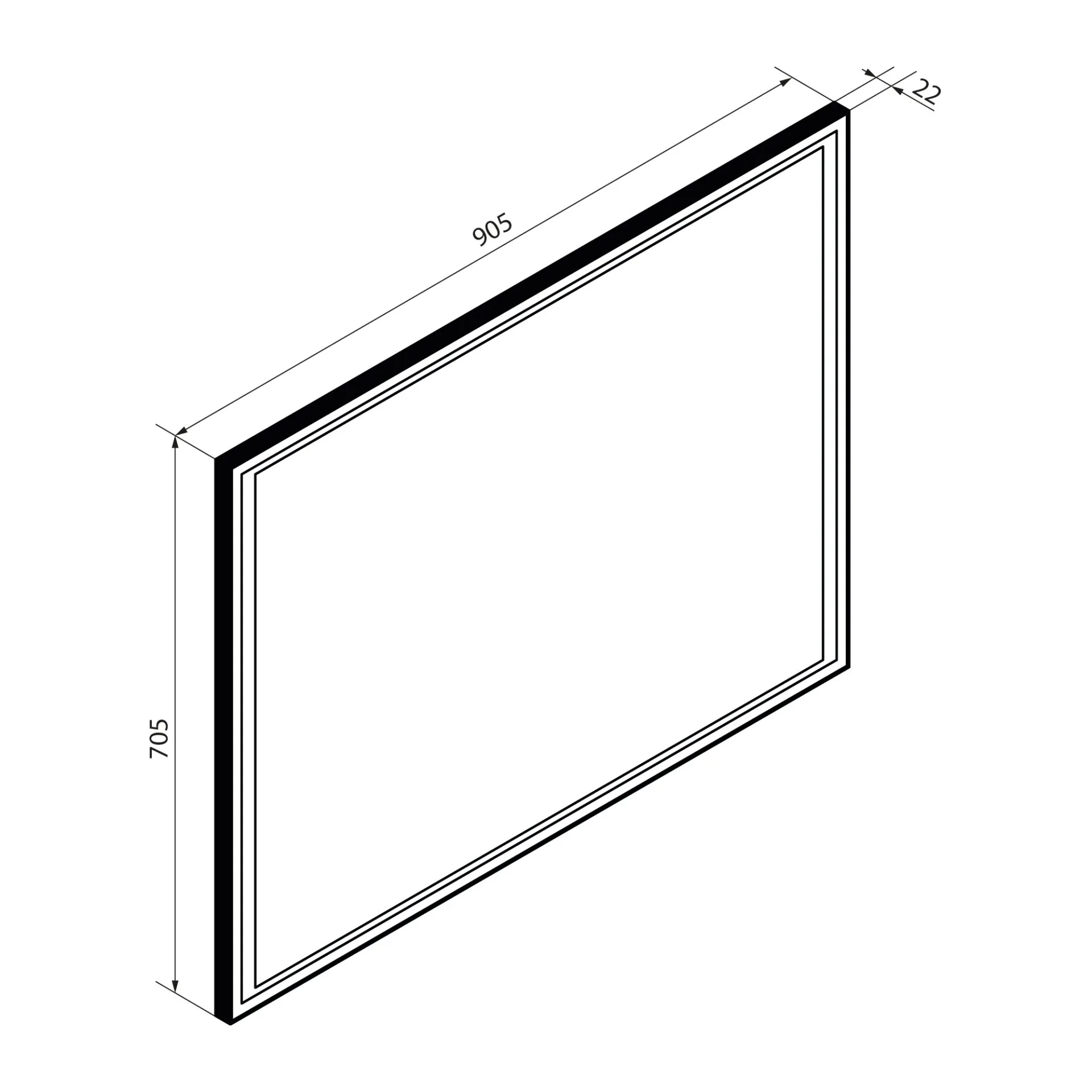 Fackelmann B.PARIS LED Spiegel 70 cm, Silber