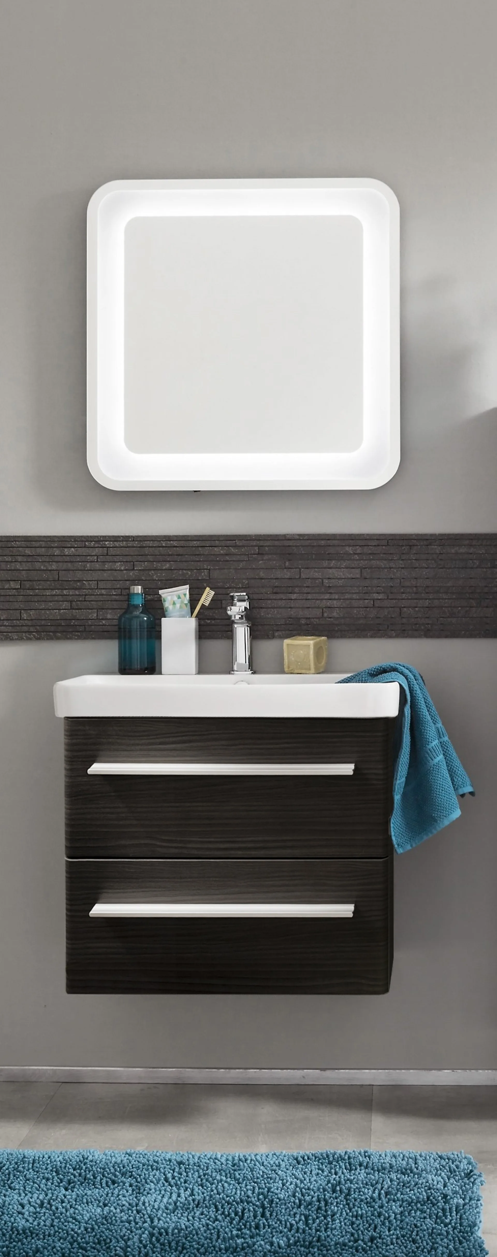 Lanzet K8 Waschtischunterschrank 56 cm Schwarz